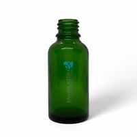 frasco gotero de vidrio verde, envase de vidrio