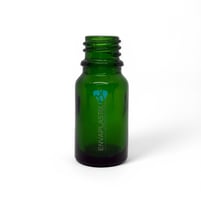 frasco gotero de vidrio verde, envase de vidrio