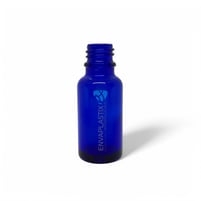 Frasco gotero de vidrio azul, envase de vidrio