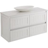 HAMPTON 1200 + Bianco Marble stone top + BAHAMA basin