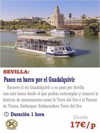 paseo en barco sevilla