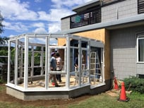 コンサバトリー組立の様子