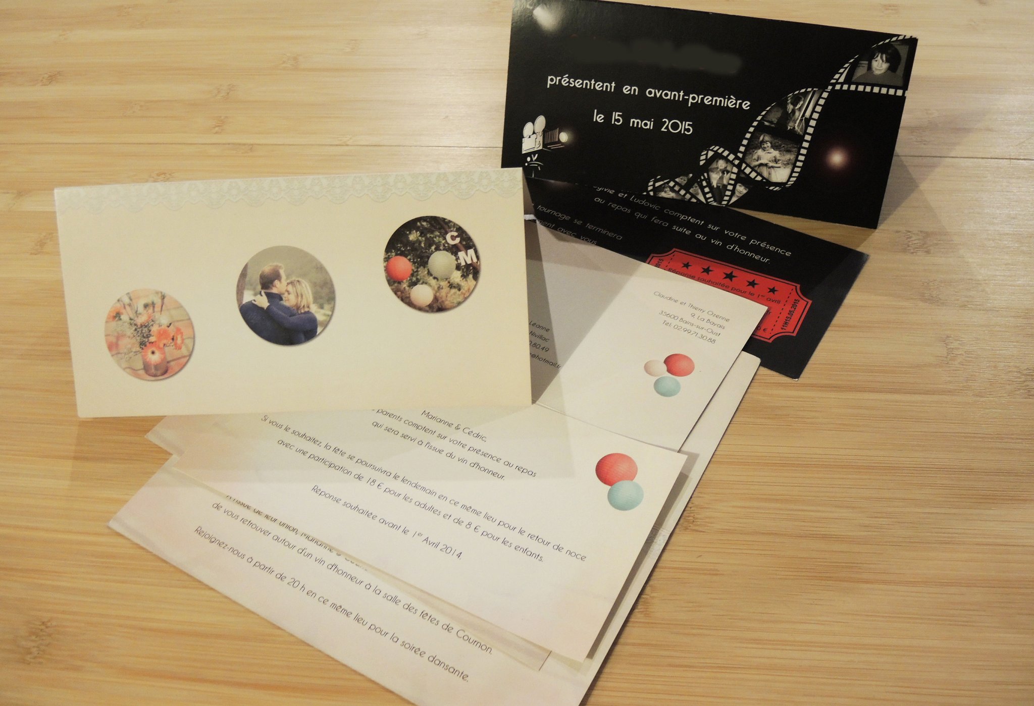 Faire-part de mariage - graphiste Caden