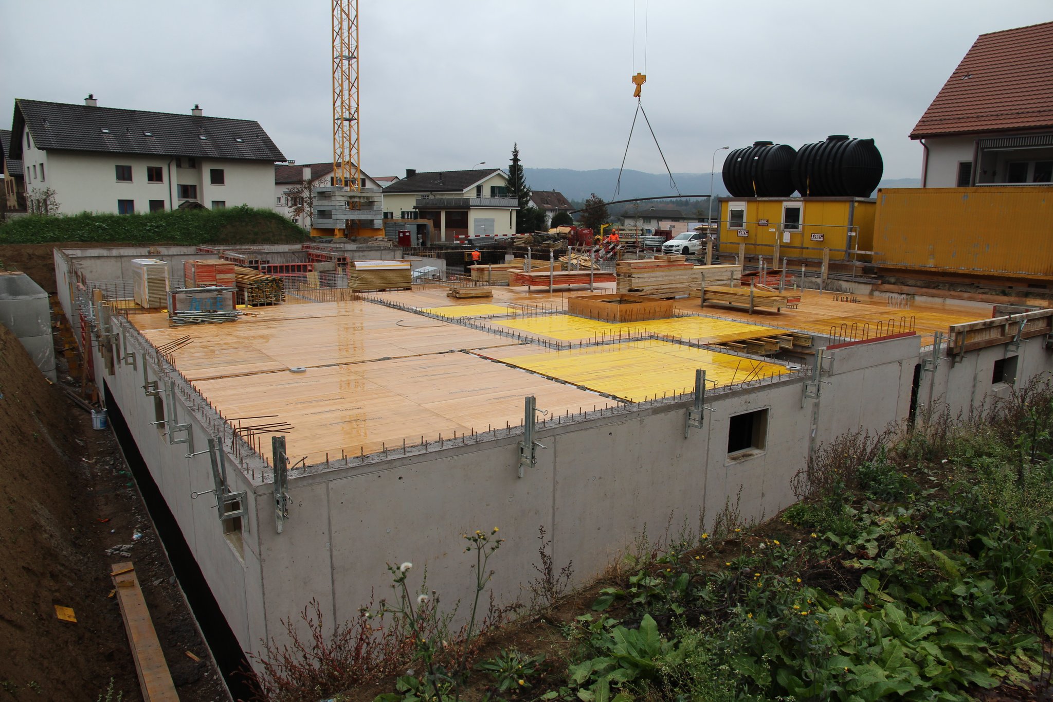 Deckenschalung über UG