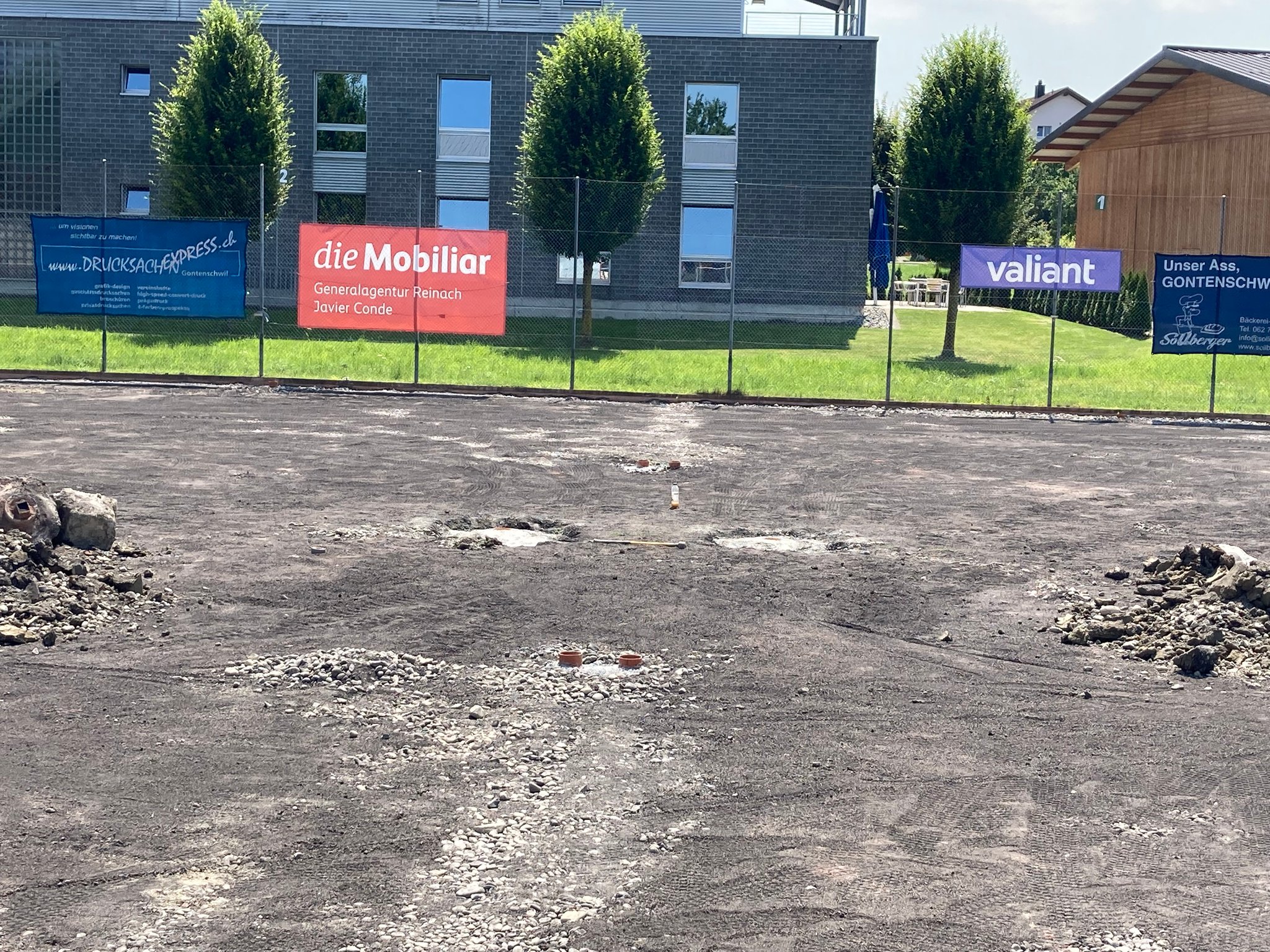 Netzpfosten Fundament