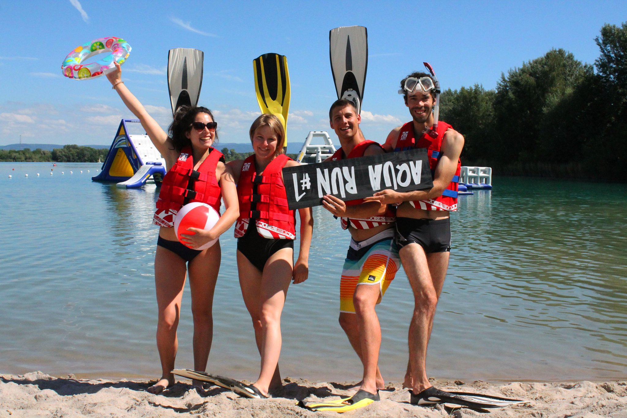 Gruppentätigkeit am Strand