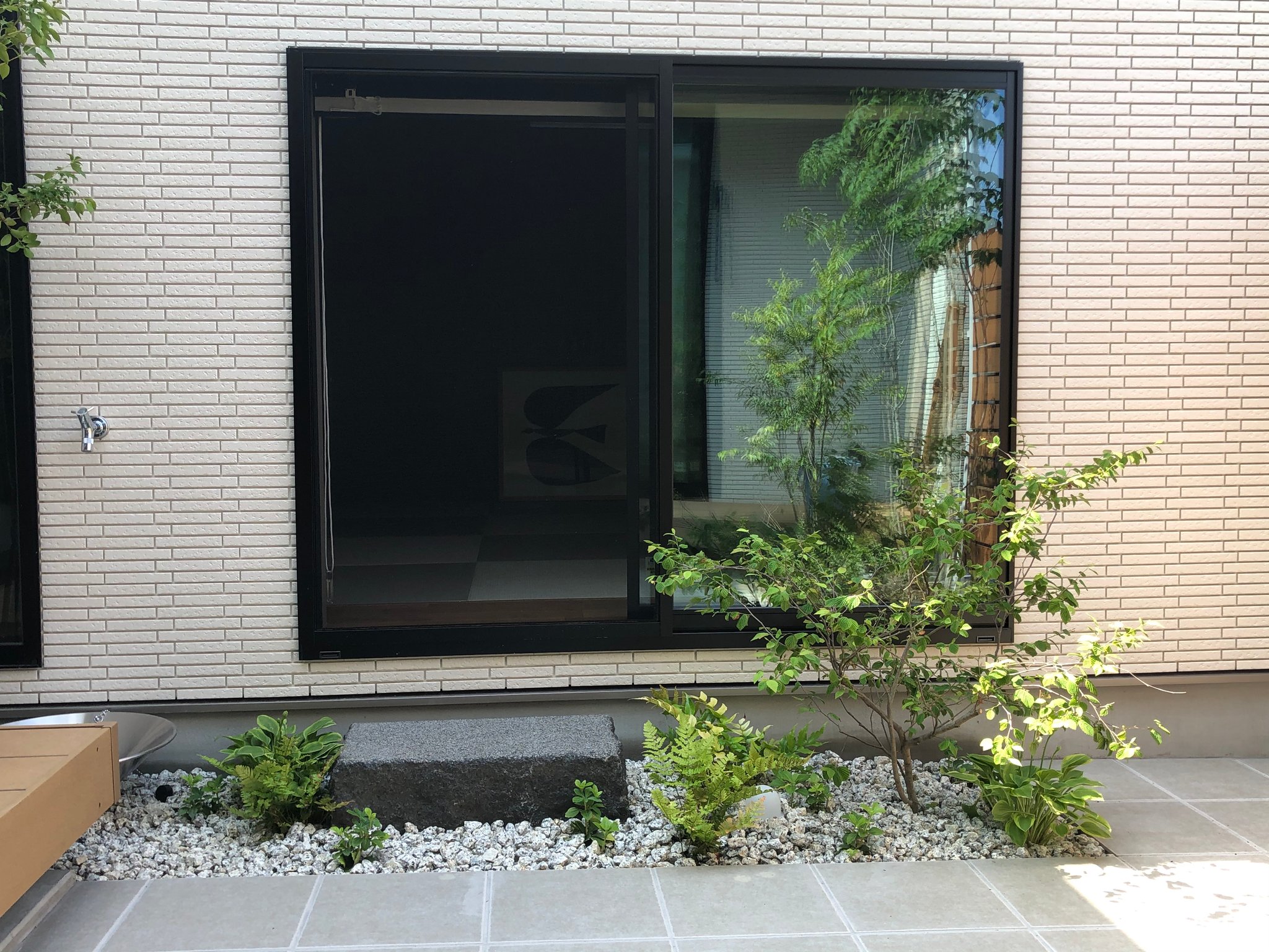 オリジナル　沓脱石　黒御影石（刈谷市）