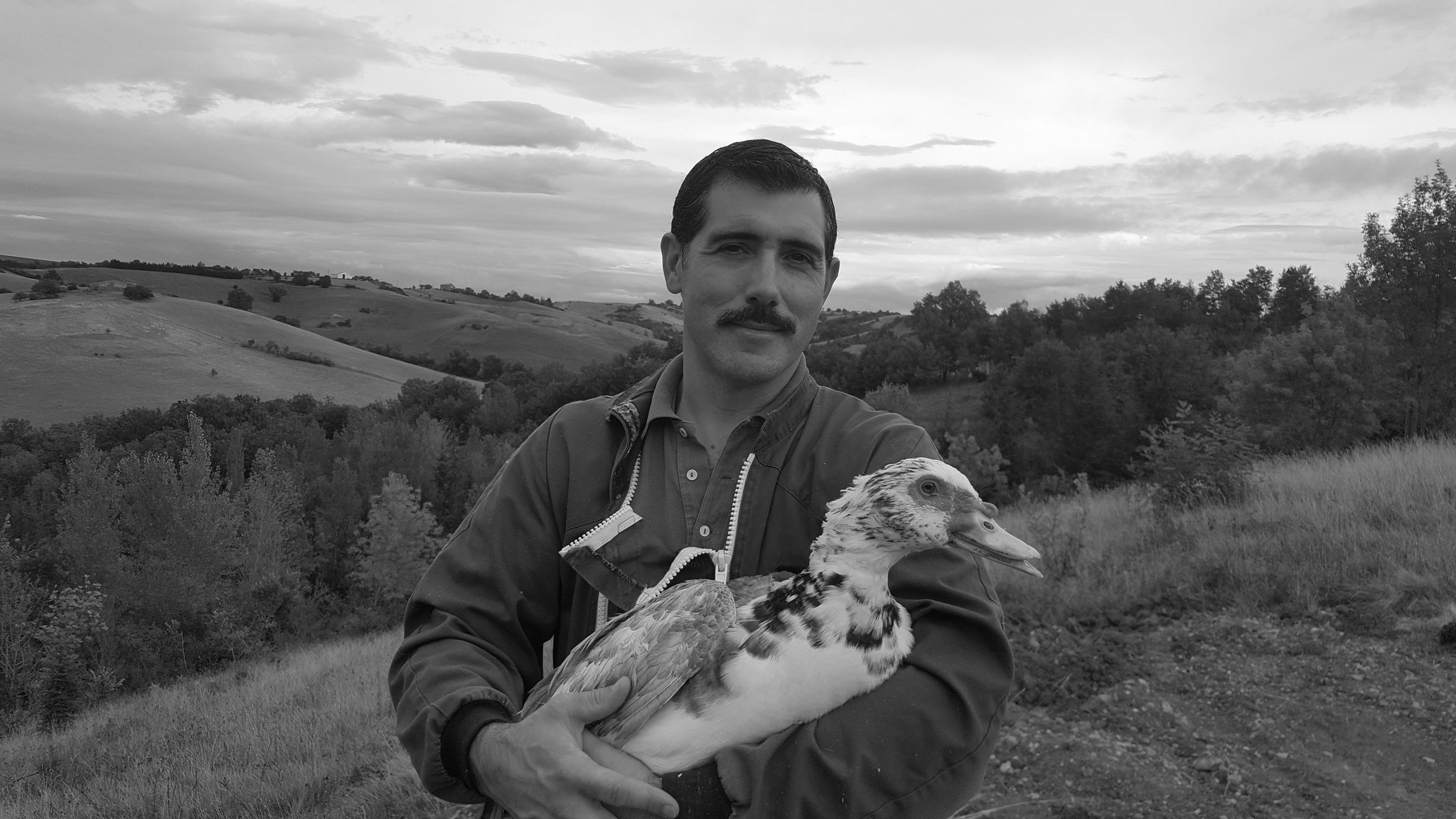 David Massot et un canard de Barbarie