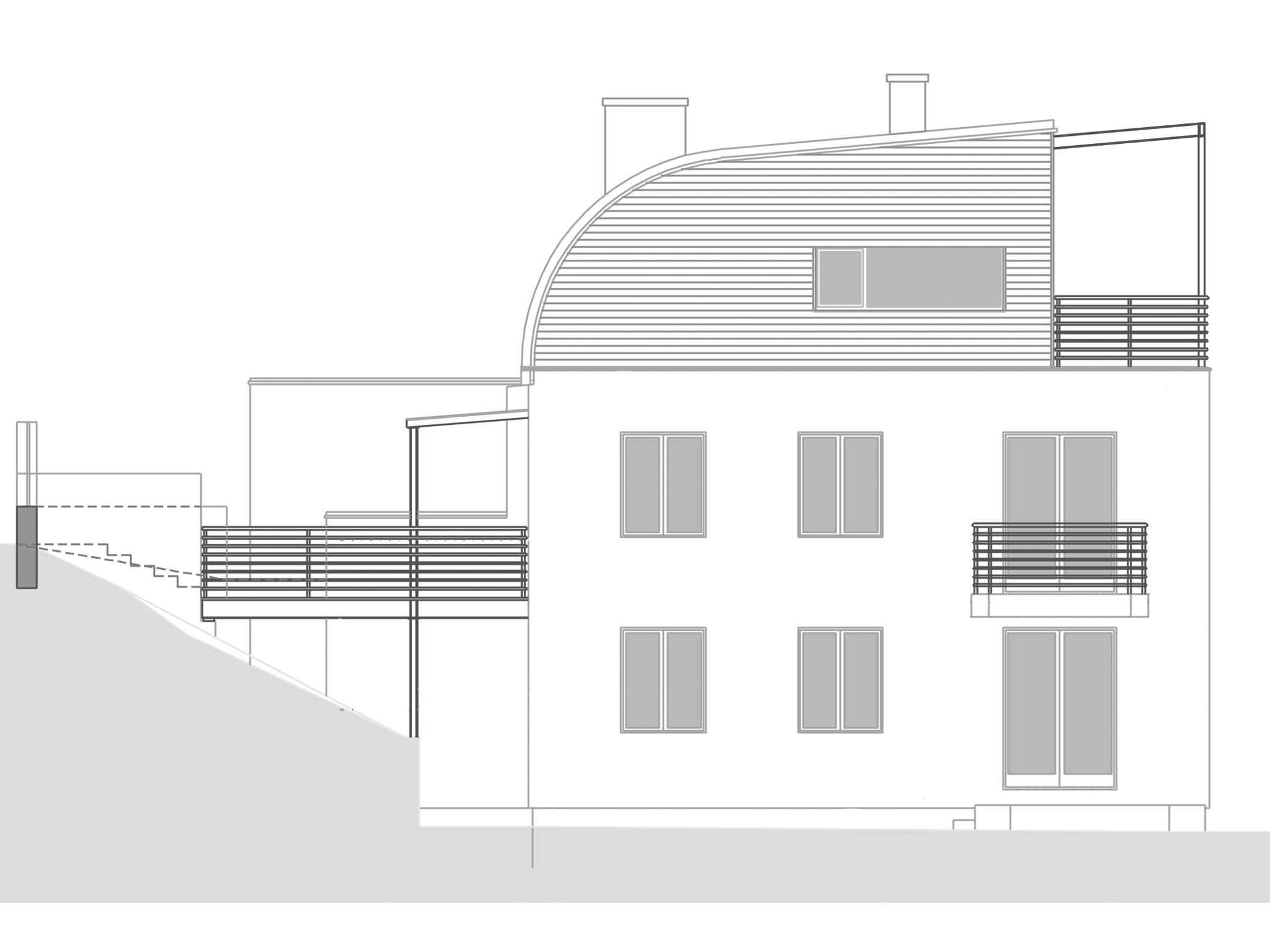 Entwurfsansicht von Süden