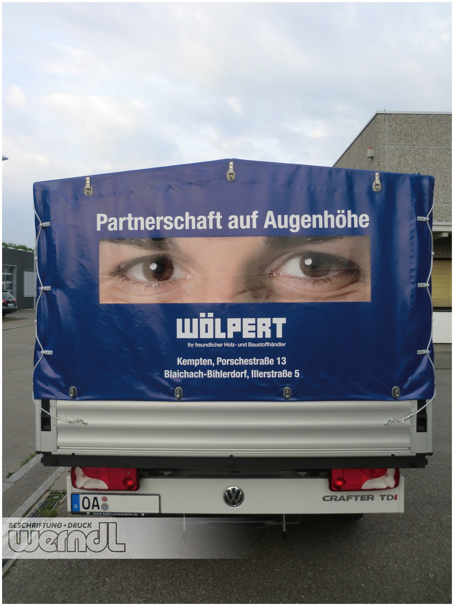 Pritschenaufbau VWCrafter mit Plane