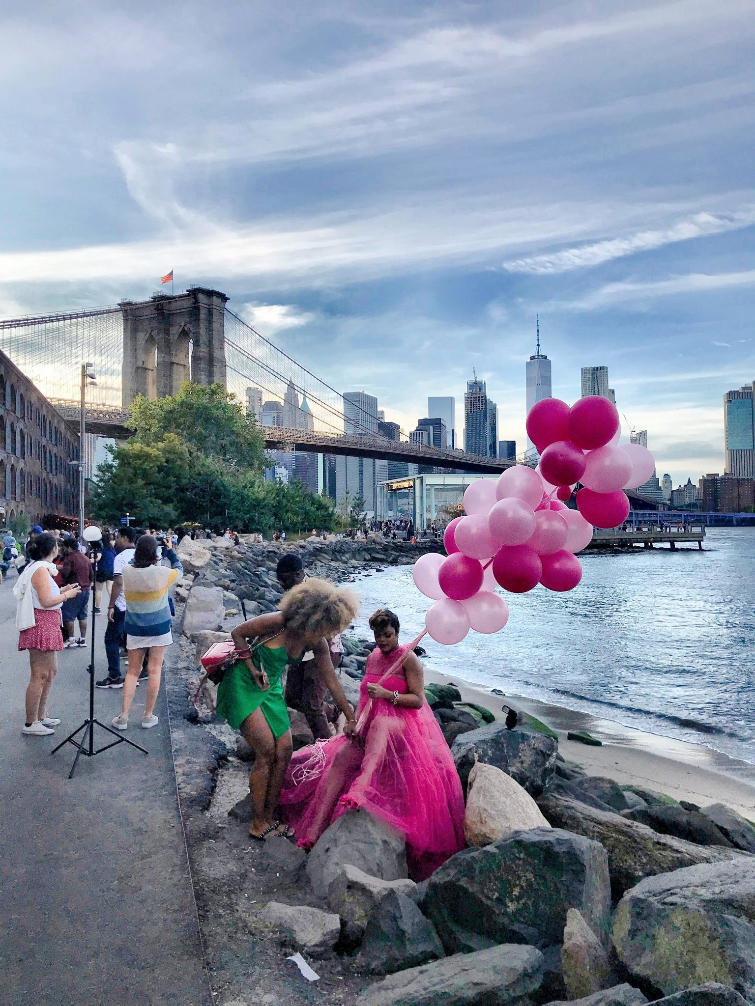 DUMBO mit der Brooklyn Bridge im Hintergrund