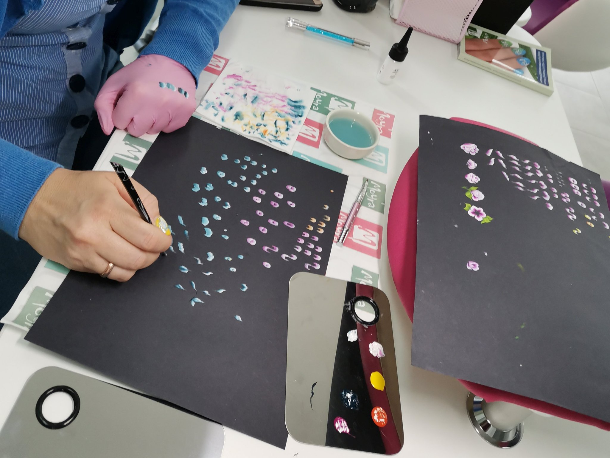 NailArt One Stroke Schulung in der NailsAcademy in Wien 21