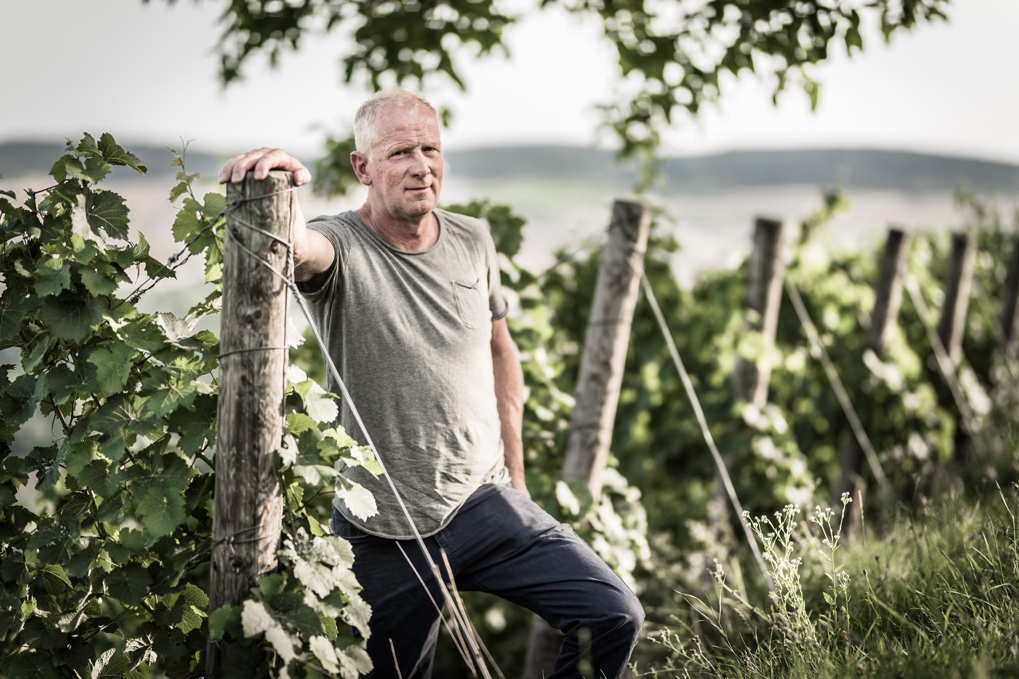 Rudolf May im Weinberg. © Weingut May
