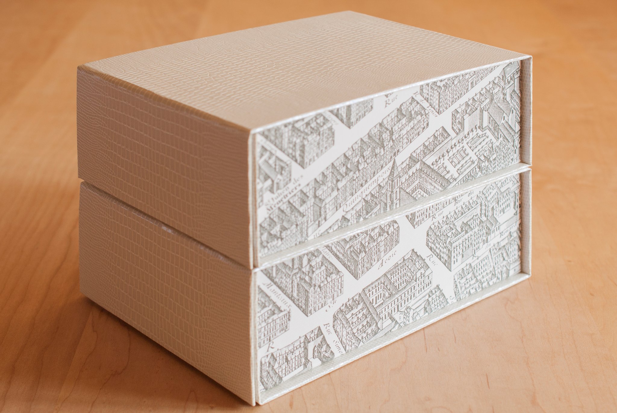 201804 boxes: Postcard(KG) Storage Boxes with magnets. 19 boxes all hand made, 3 of them are special boxes with curved edges. Fleur*Fleur*