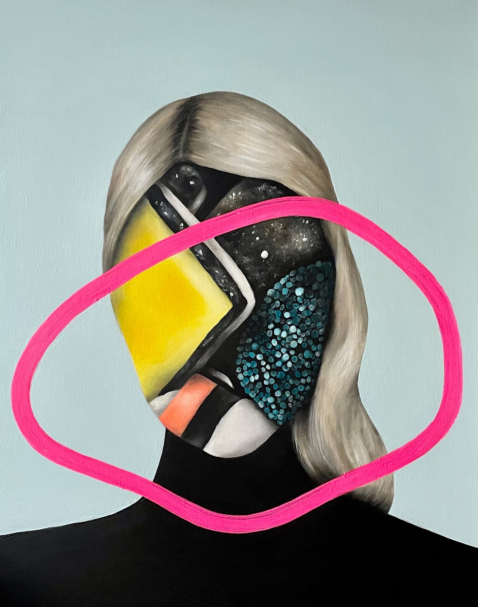 WINTER SOLSTICE, SUNFLOWERS; Acrylic on canvas, 100 x 80 cm, 2023