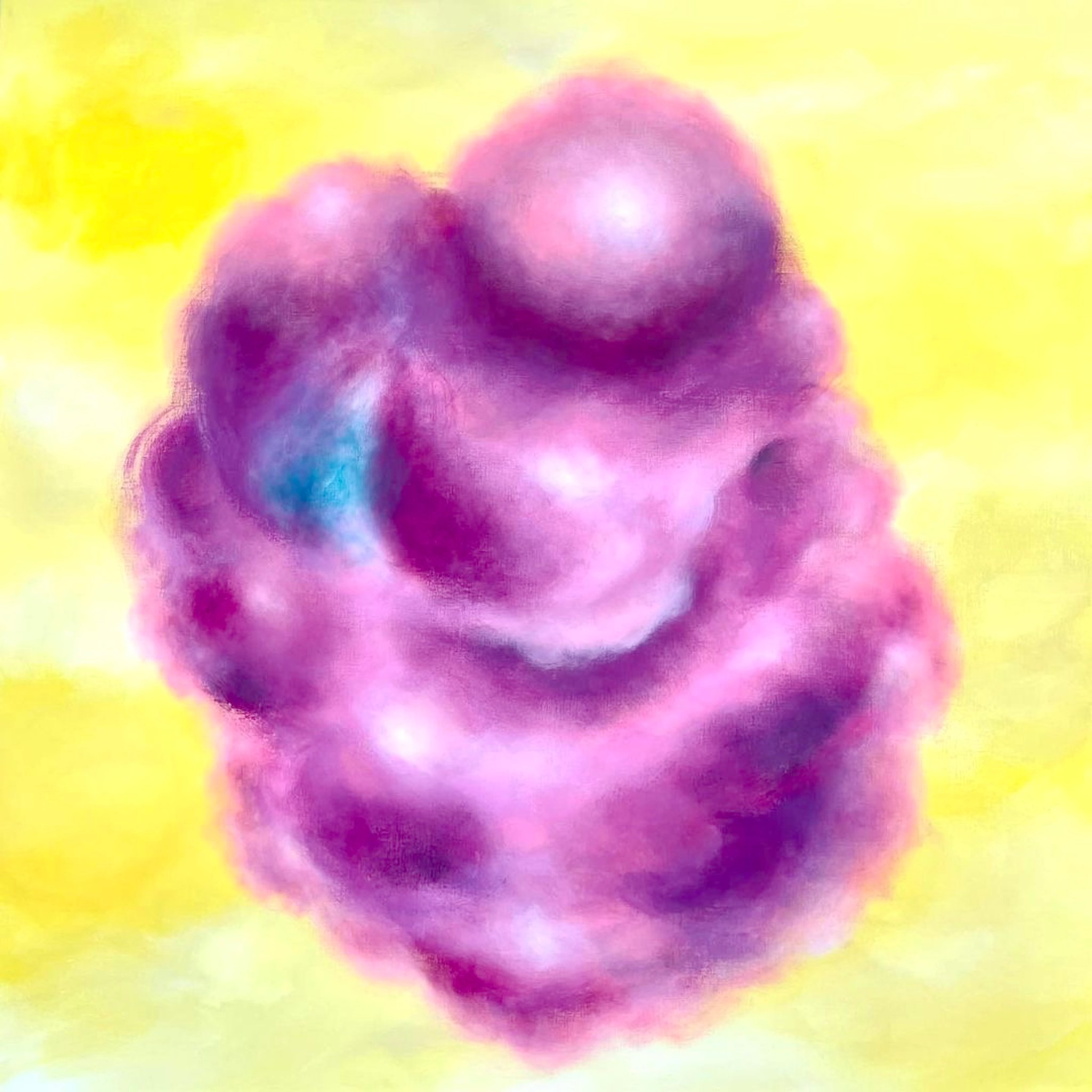 COME UN RAGGIO CALDO, acrylic on canvas, 120 x 120 cm, 2023