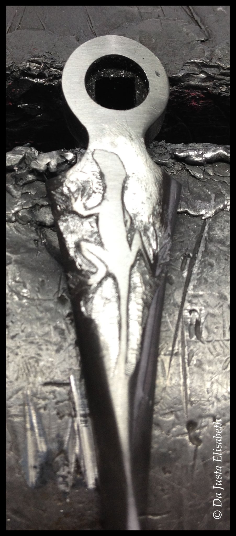 Ciselure du lézard Jésus christ 