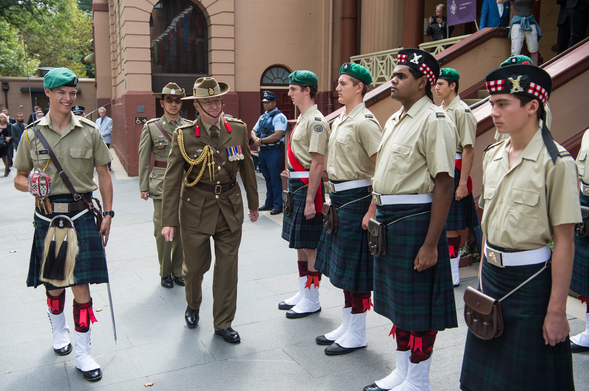 Michael Miller RFD inspcets the guards