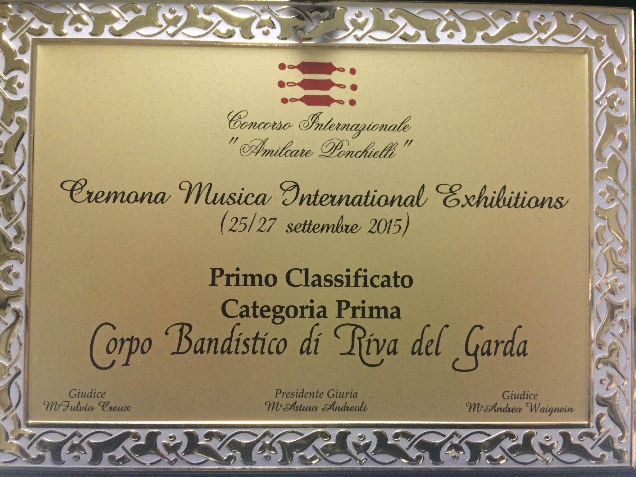2015 1° premio concorso Cremona 