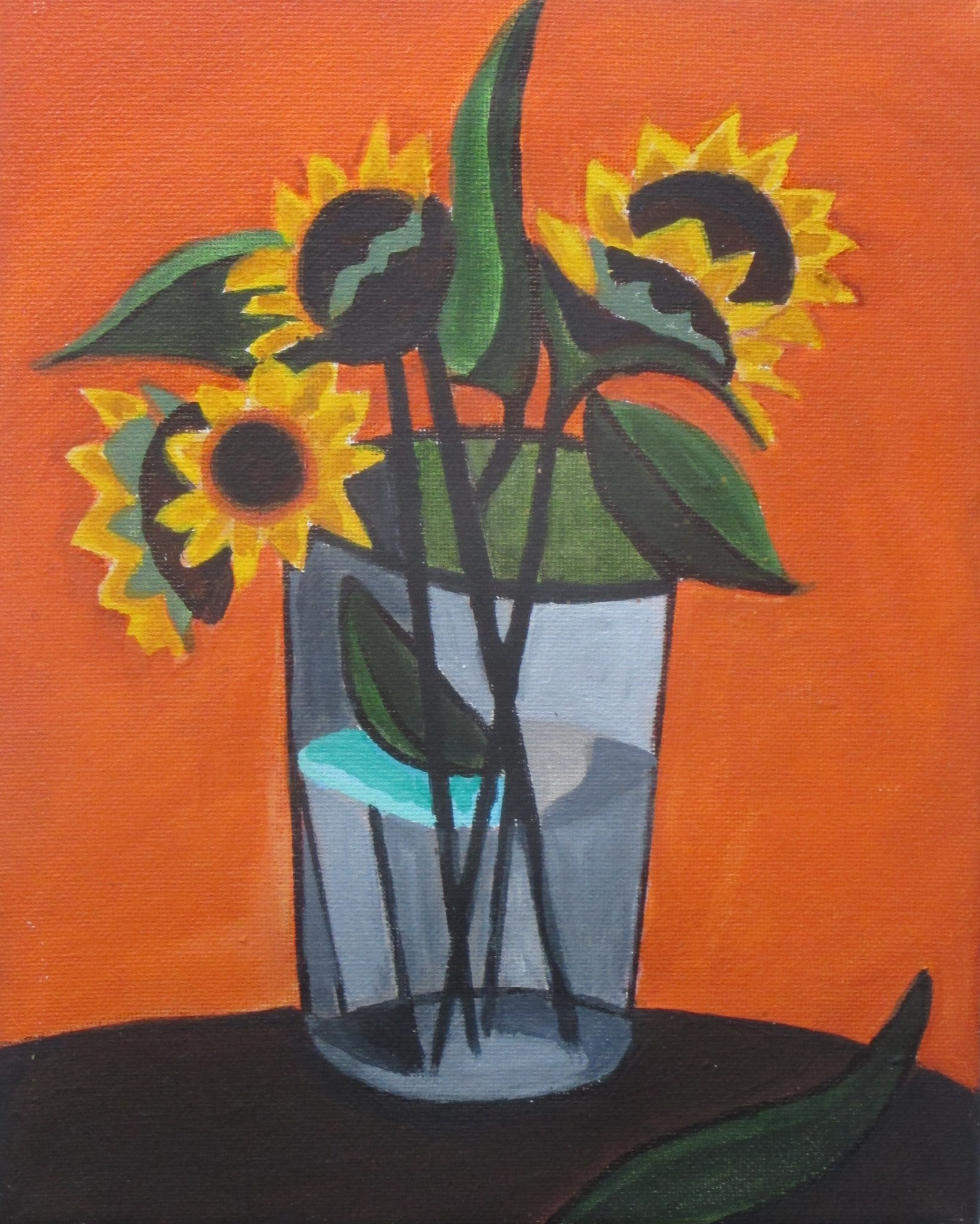 Sunflowers, acrylic on canvas, 8 x 10 SOLD