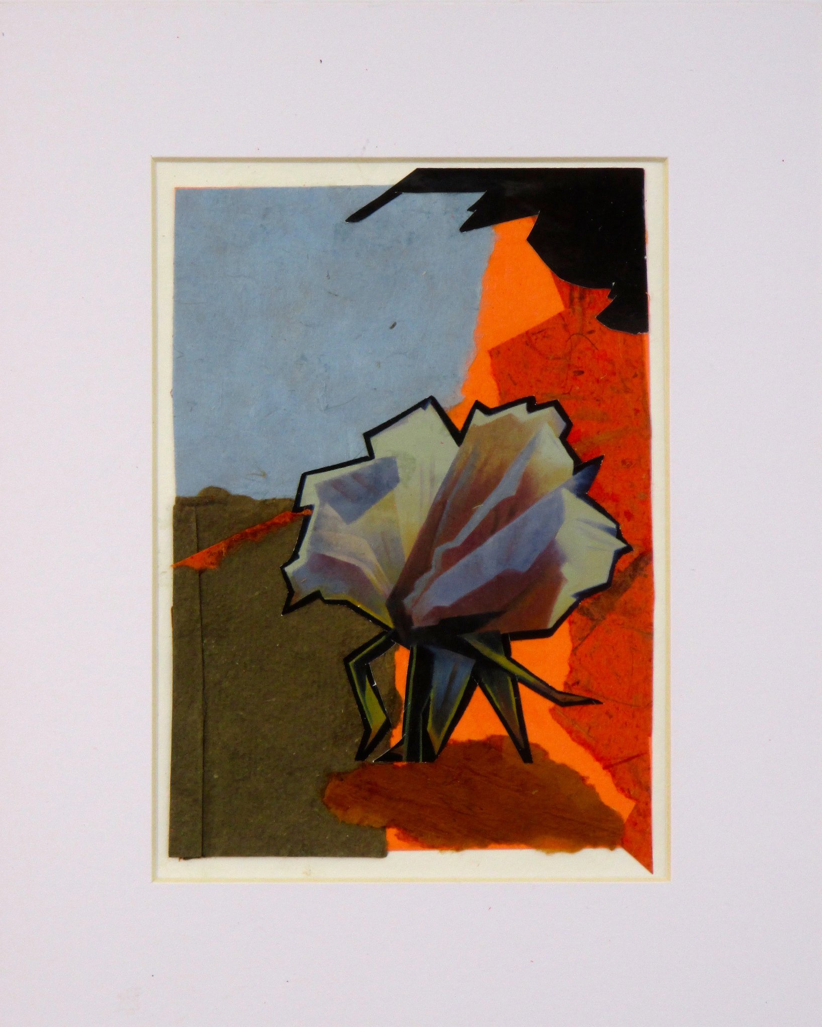 Cactus Flower, collage on paper, 8 x 10, 2016 SOLD