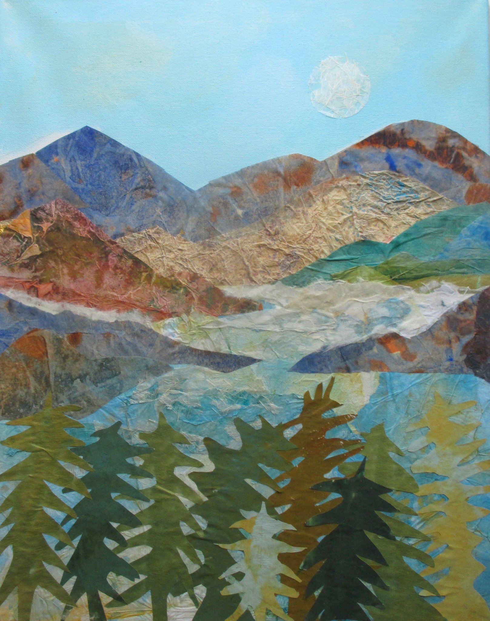 Spring Snowmelt, mixed media, 18x24