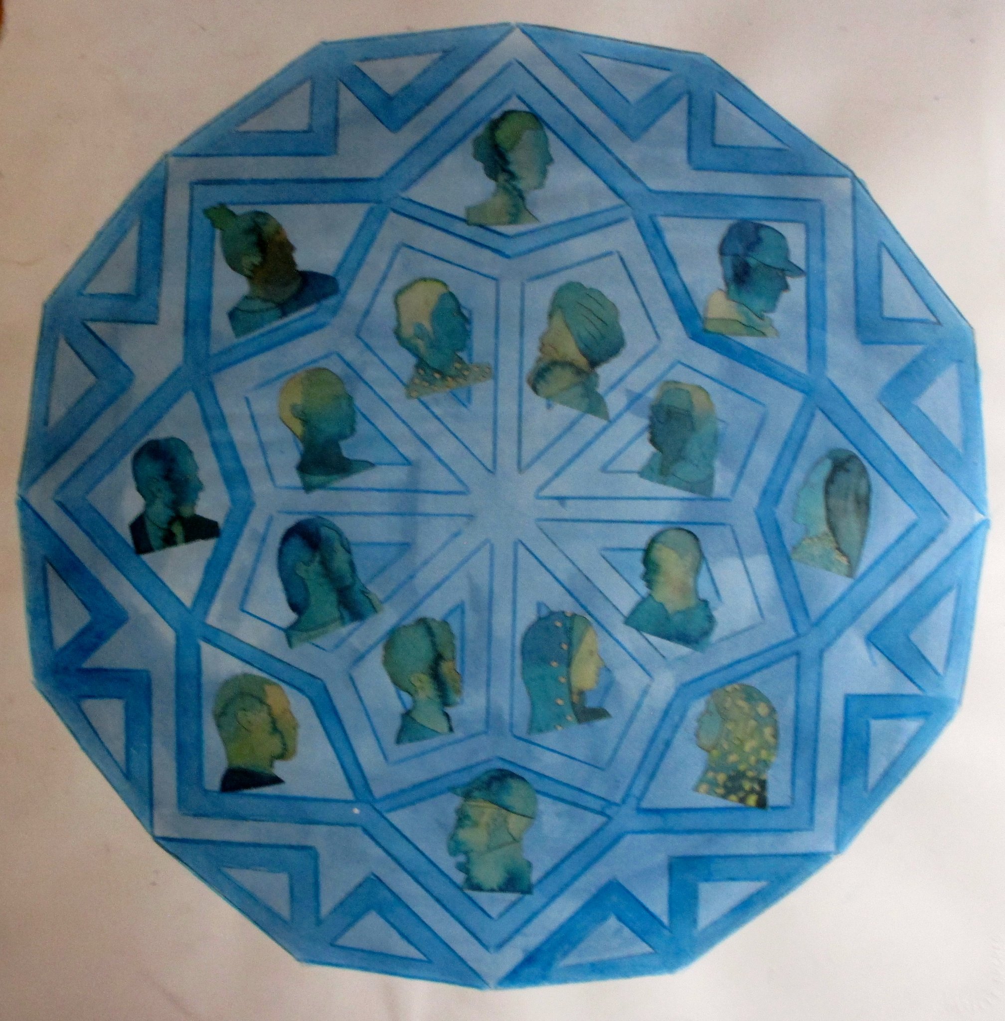 Celebrating Cultural Diversity, mixed media/collage, 20 x 20