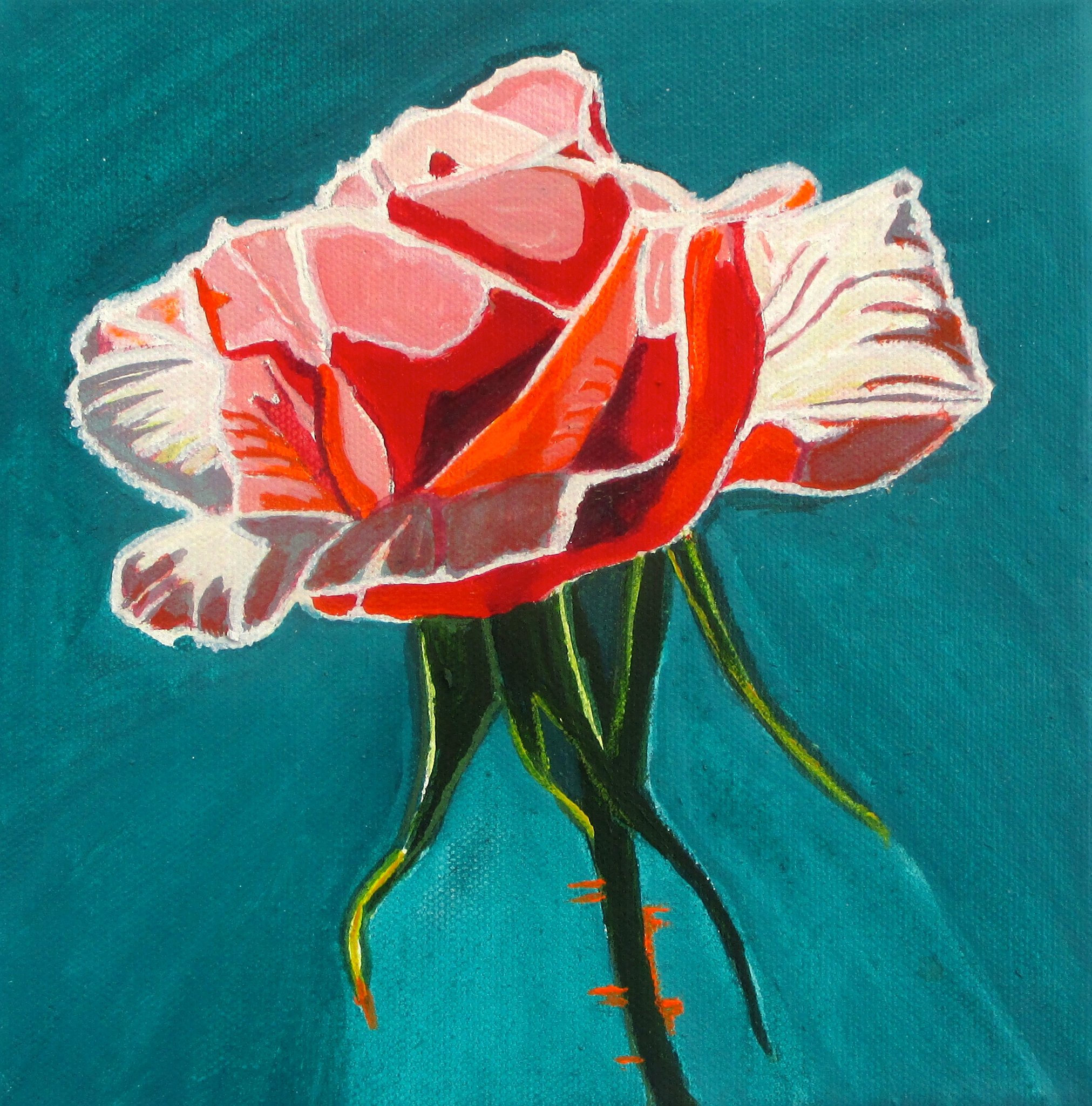 Venus Rose, acrylic on canvas, 8 x 8