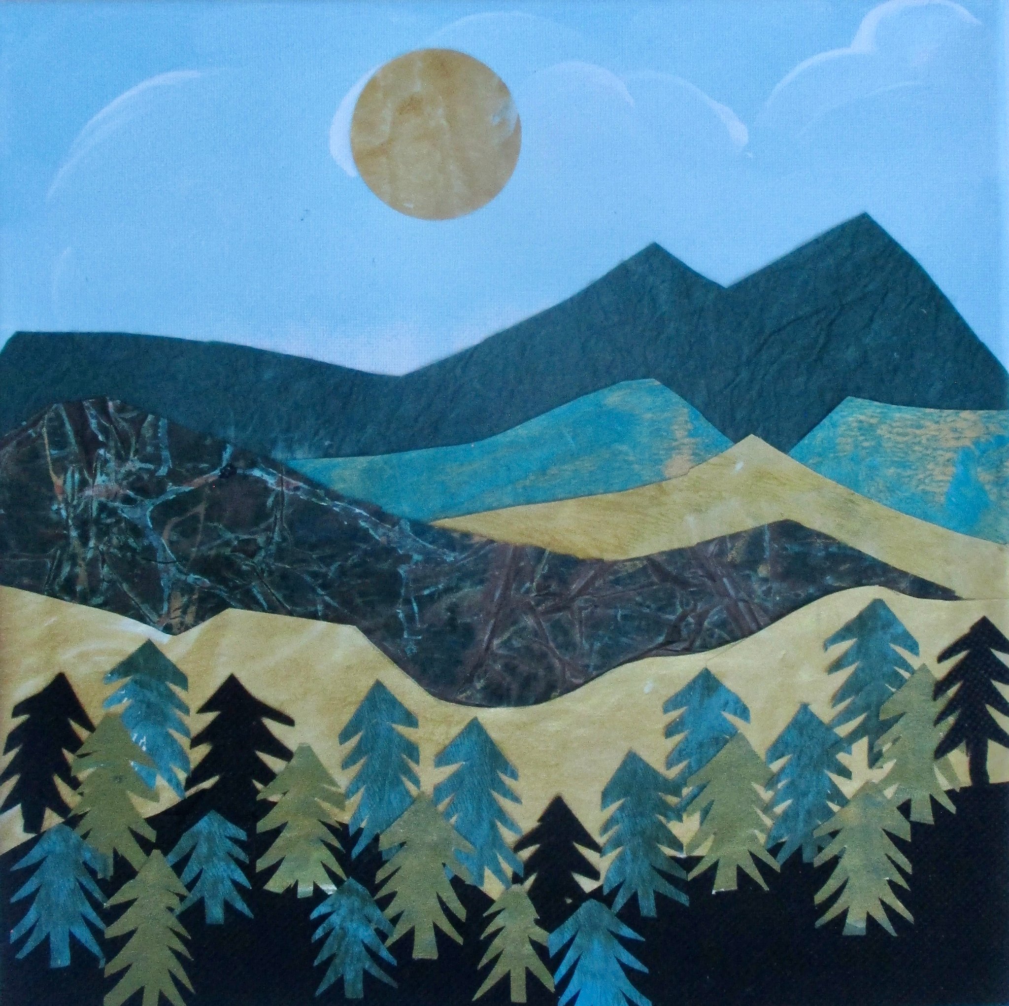 Summer Sun, mixed media, 12x12