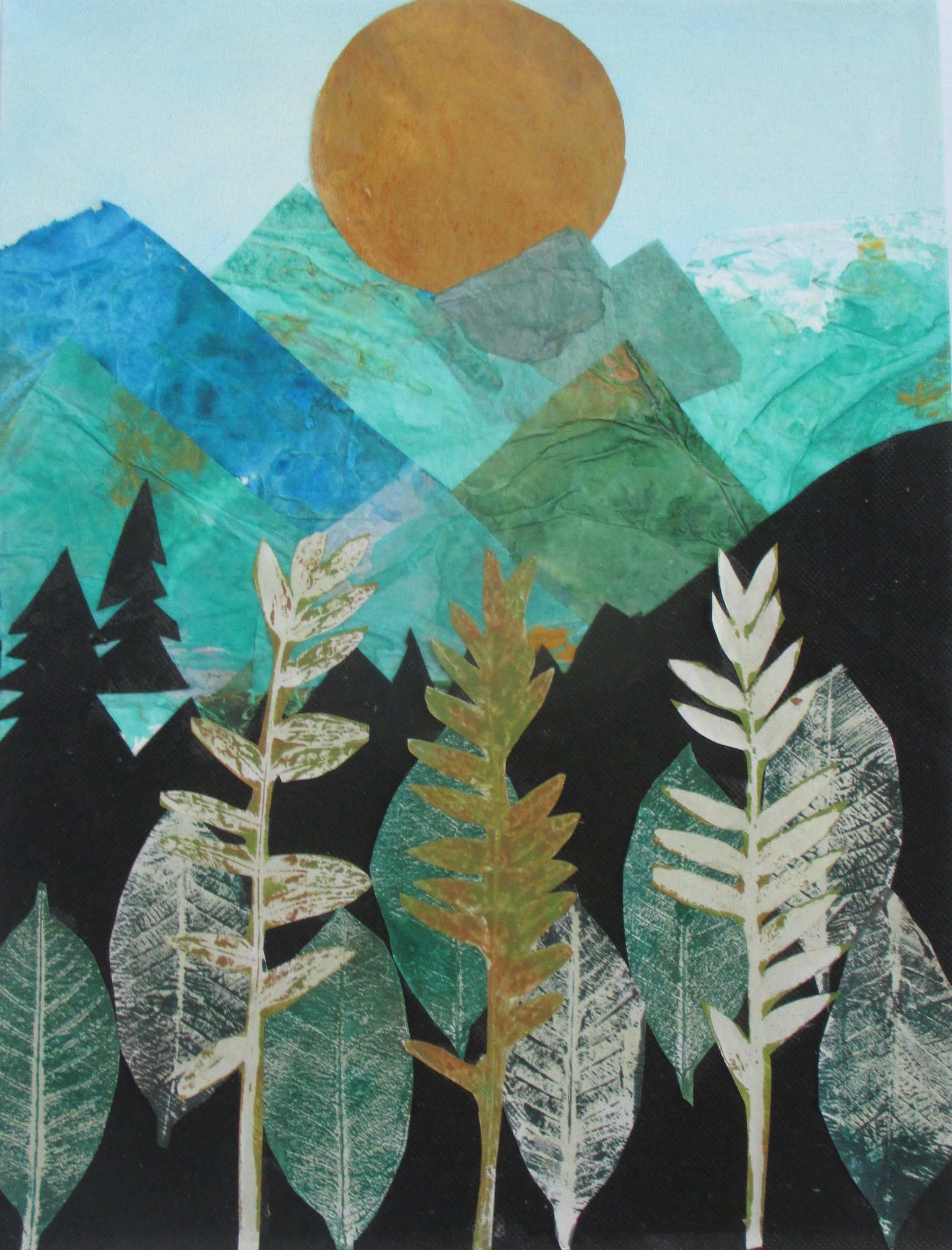 At Dusk, mixed media, 18x14