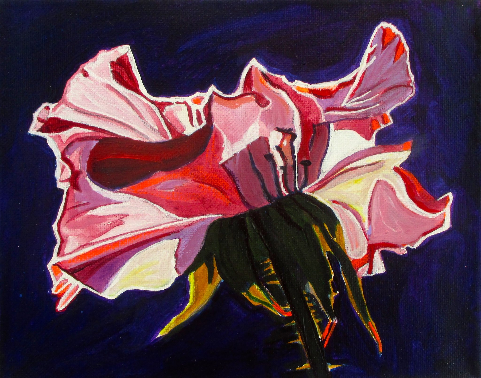 Violet Rose, acrylic on canvas, 8 x 10, SOLD