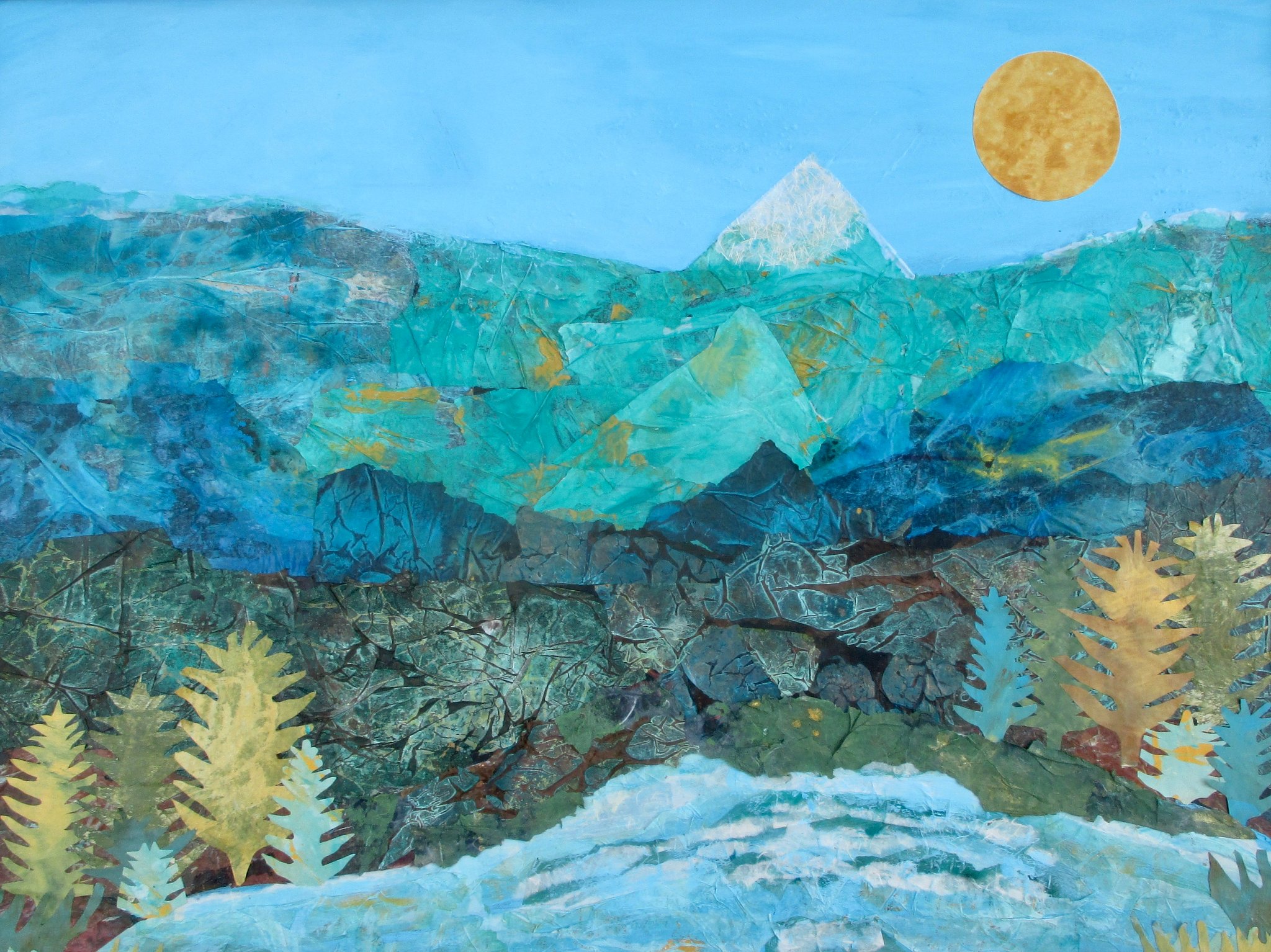 Eventide (Carson National Forest), mixed media, 30x40