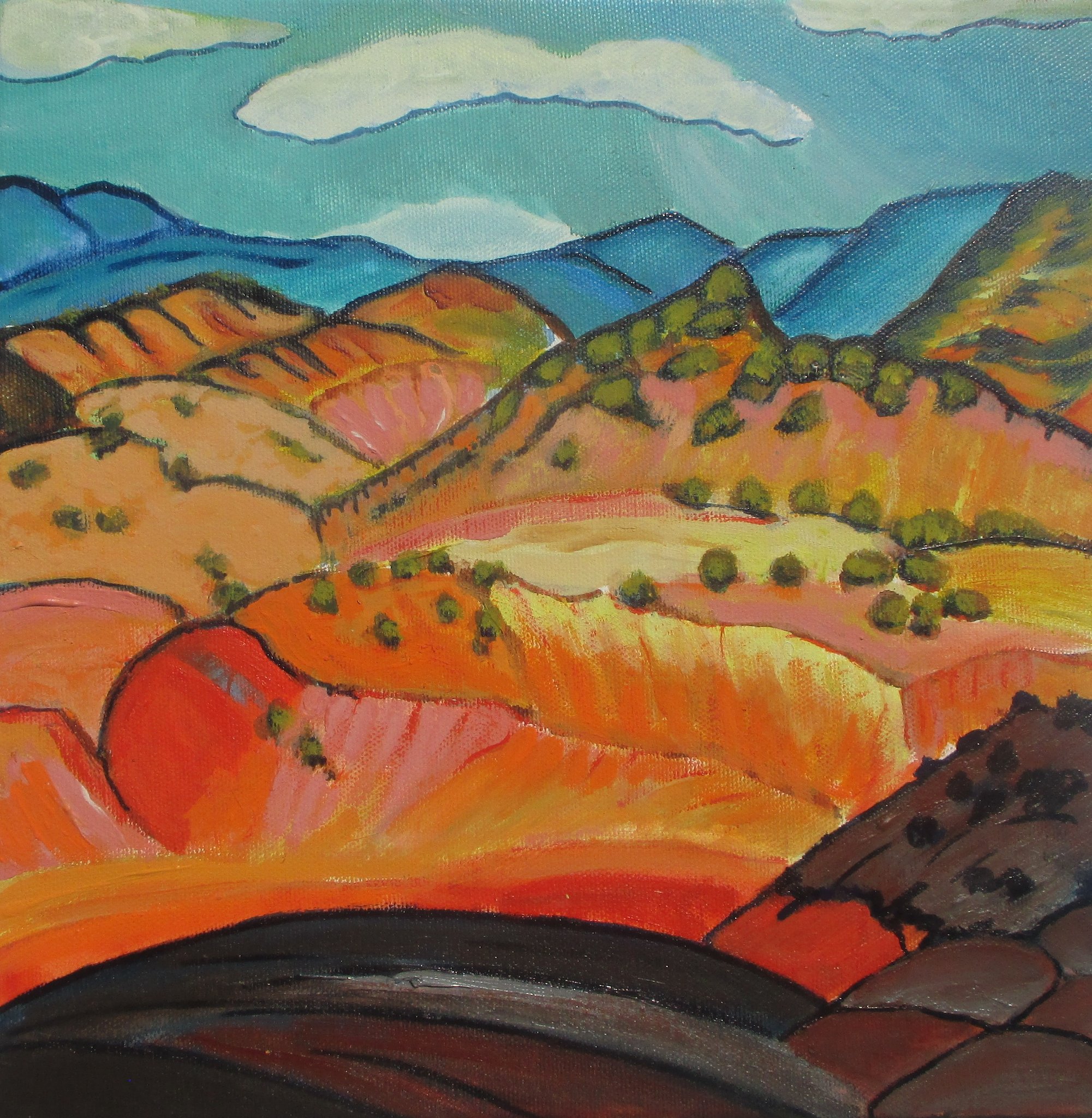 High Desert Color, acrylic on canvas, 12 x 12, 2019 SOLD