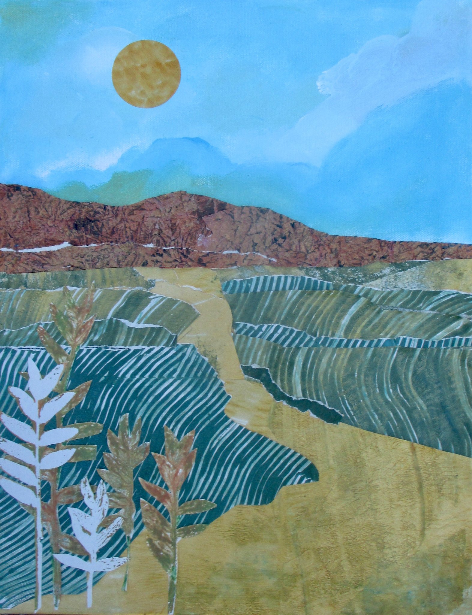 Early Spring, mixed media, 18x14