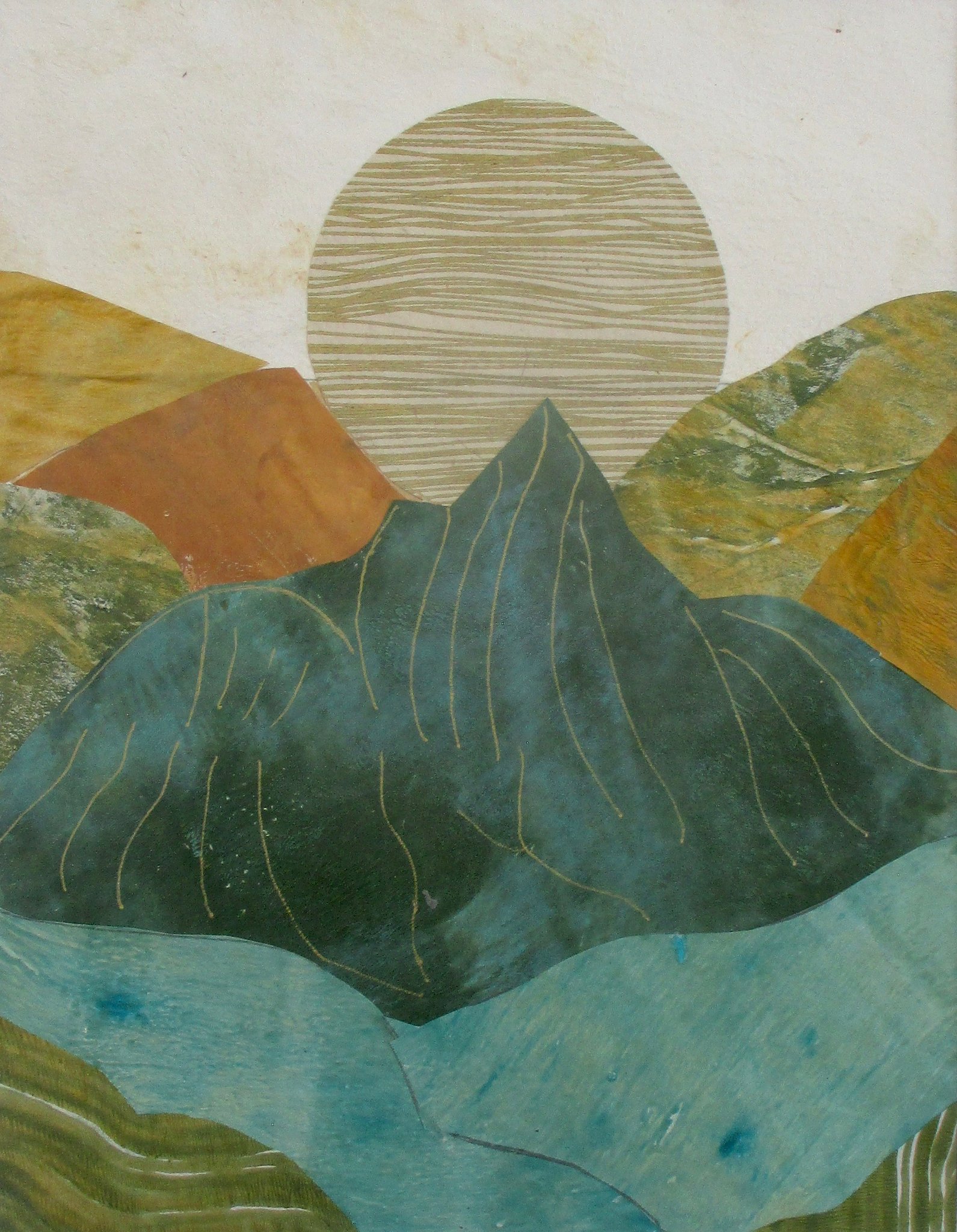 Morning Sunrise, mixed media, 18x14