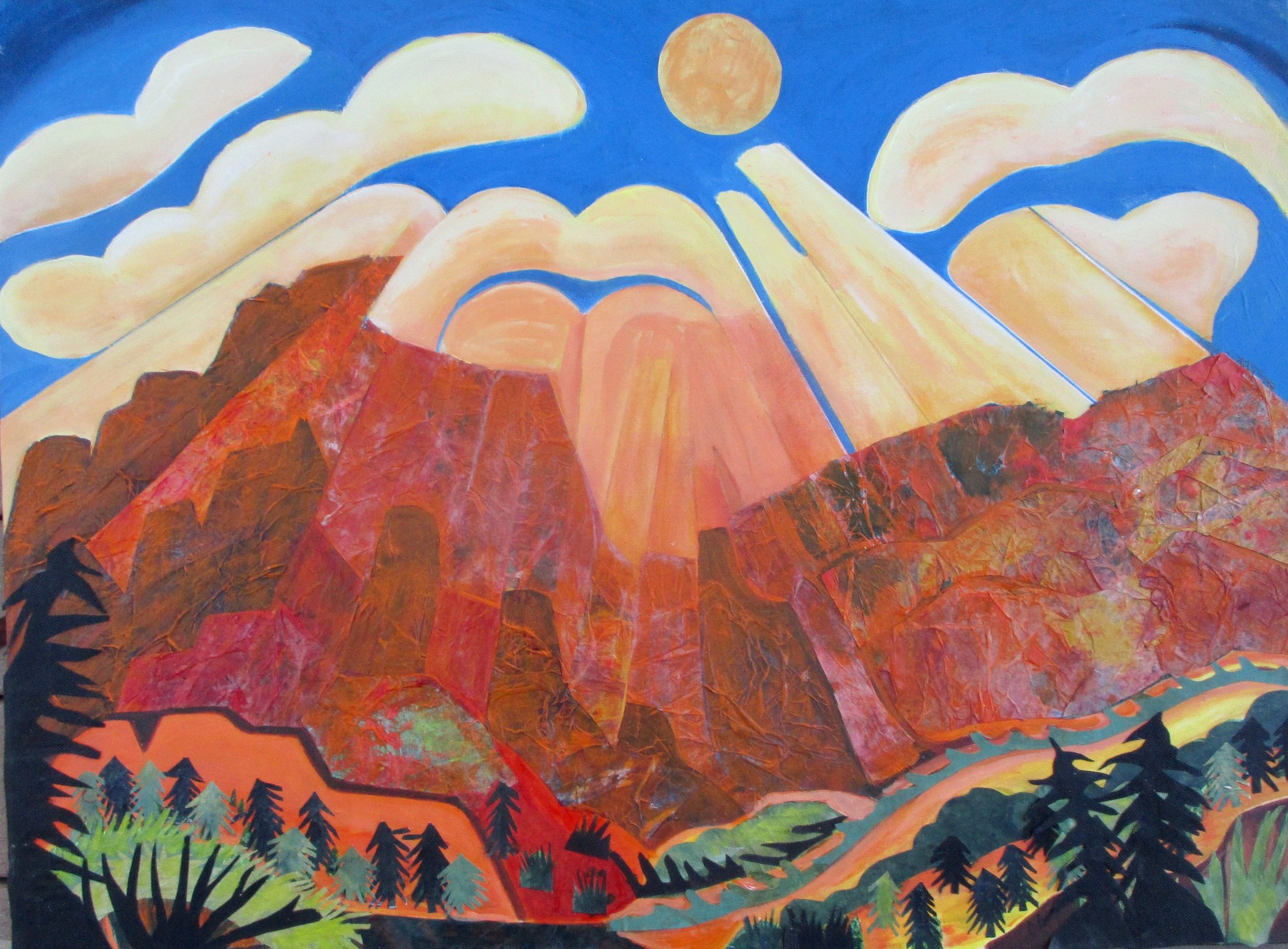 Solstice, mixed media, 30x40