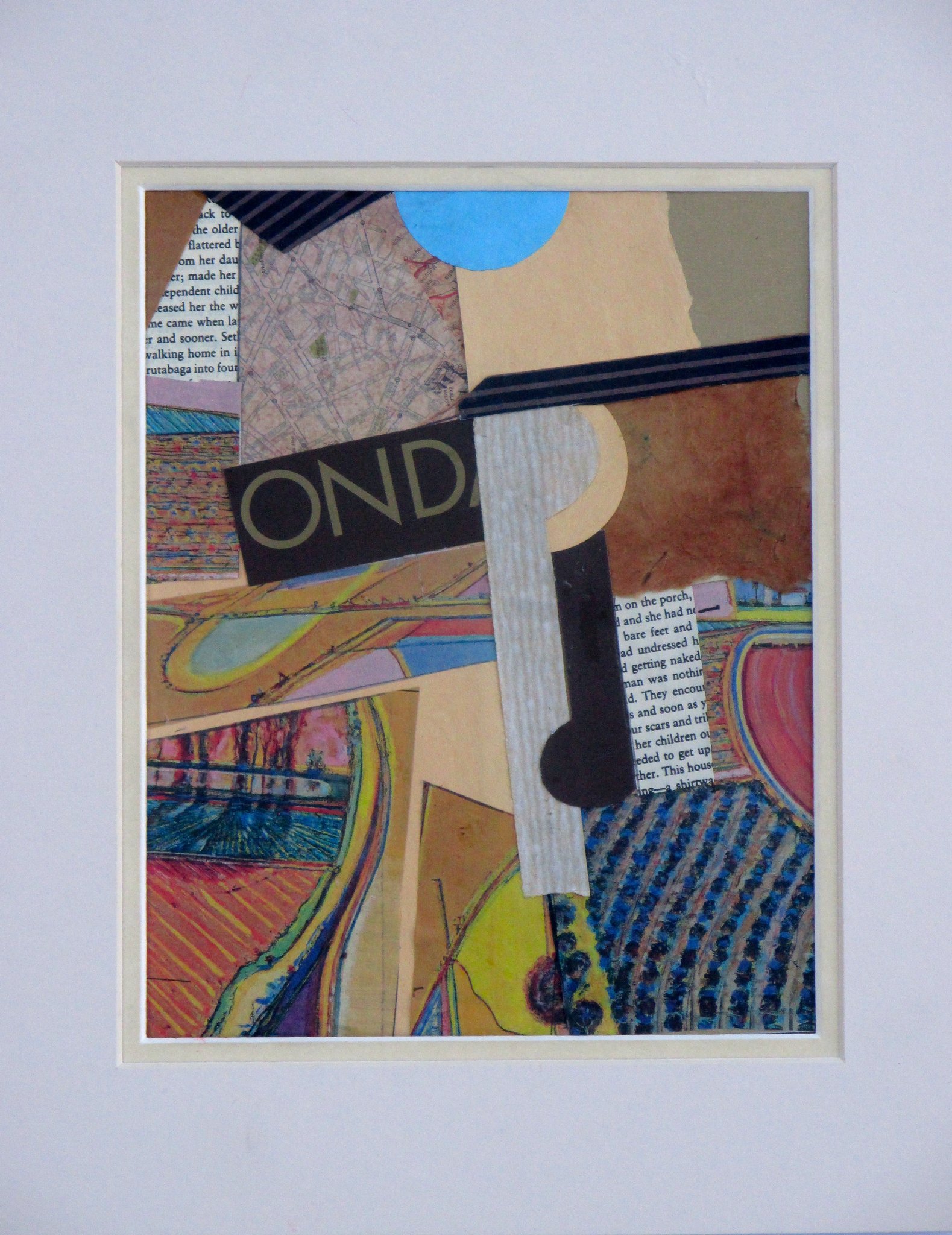 California Bounty, collage on paper, 11 x 14, matted