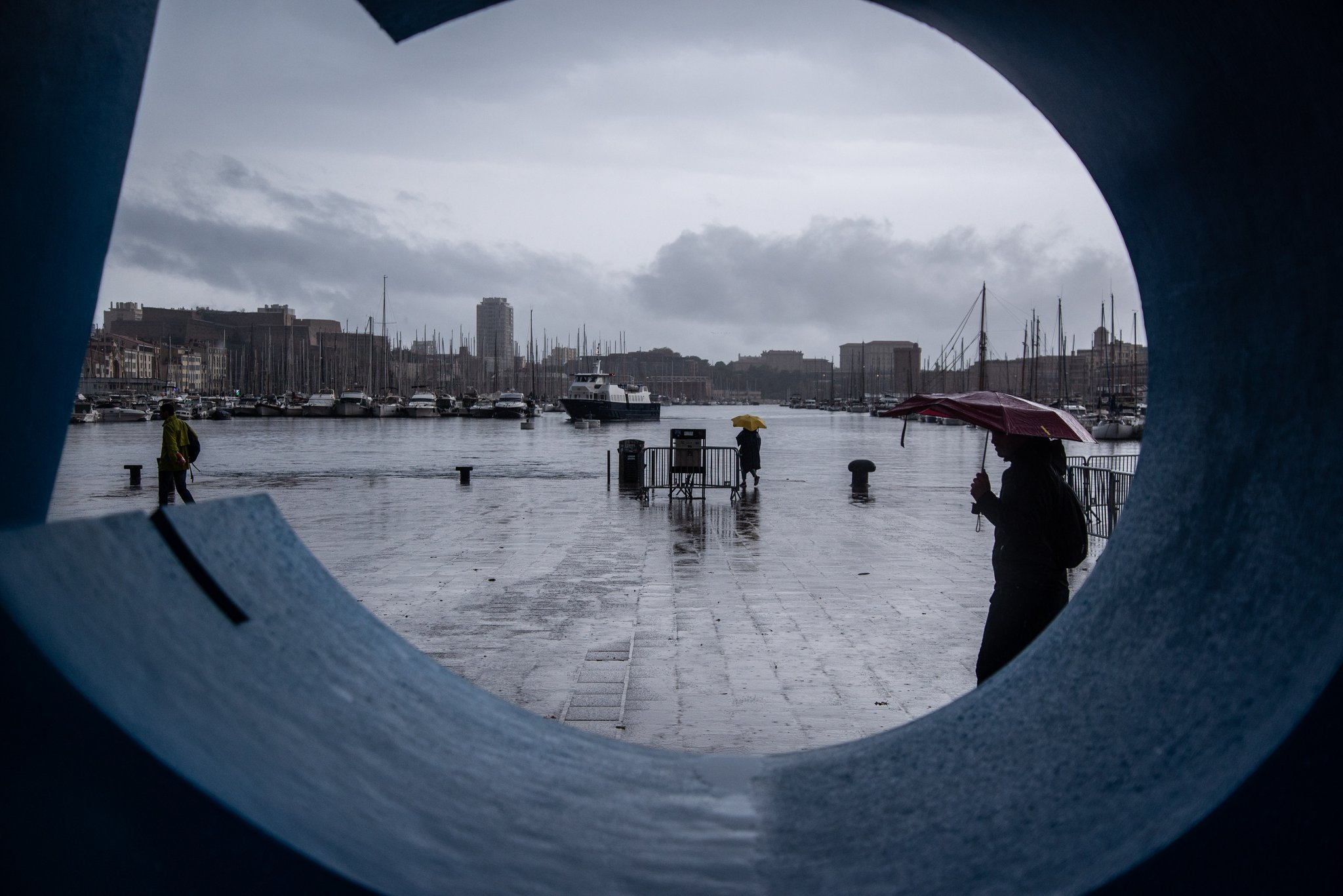 Inondation du vieux port, Marseille, 2019