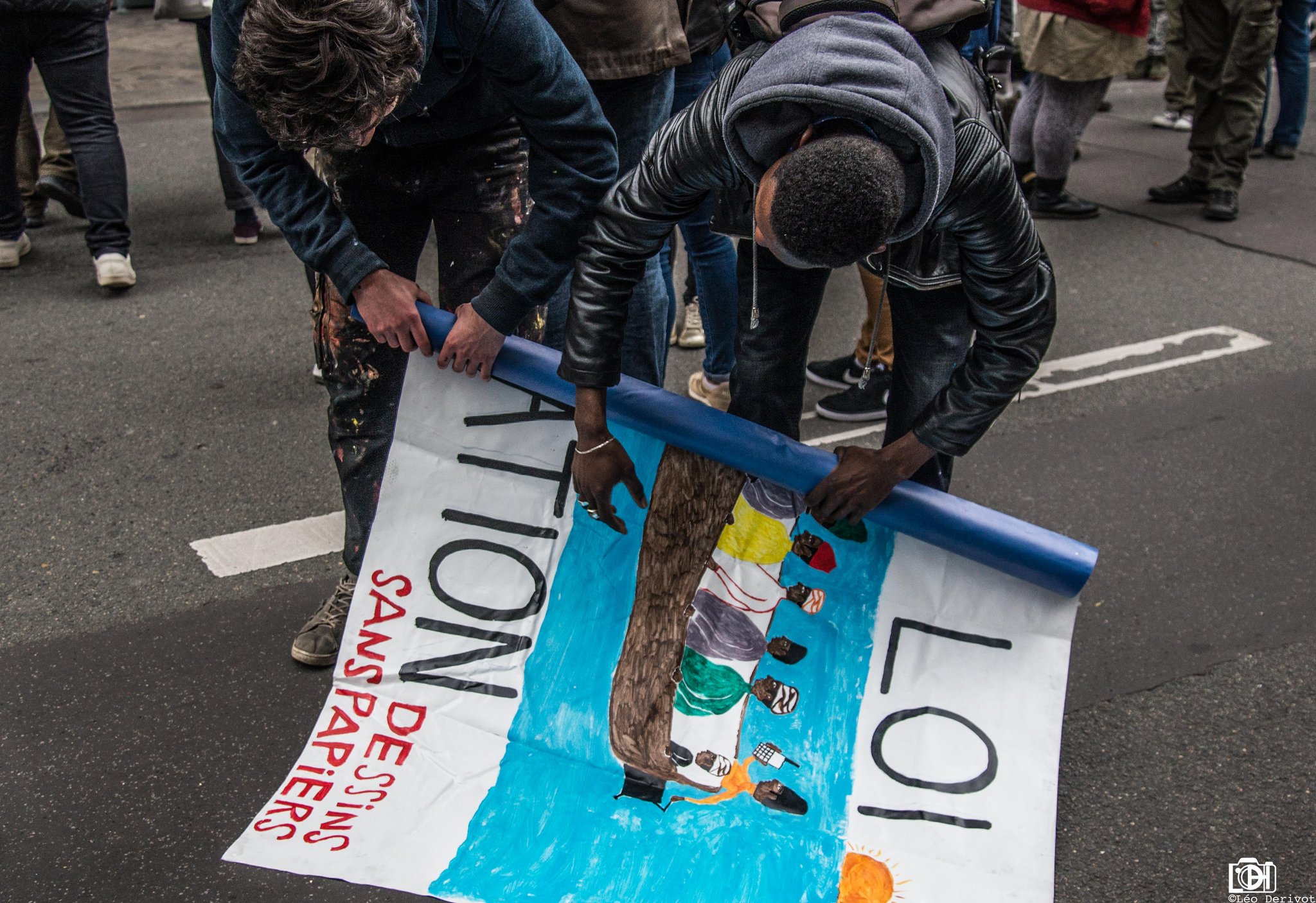 Manifestation Parisienne de soutien aux migrants, 14 Avril 2018