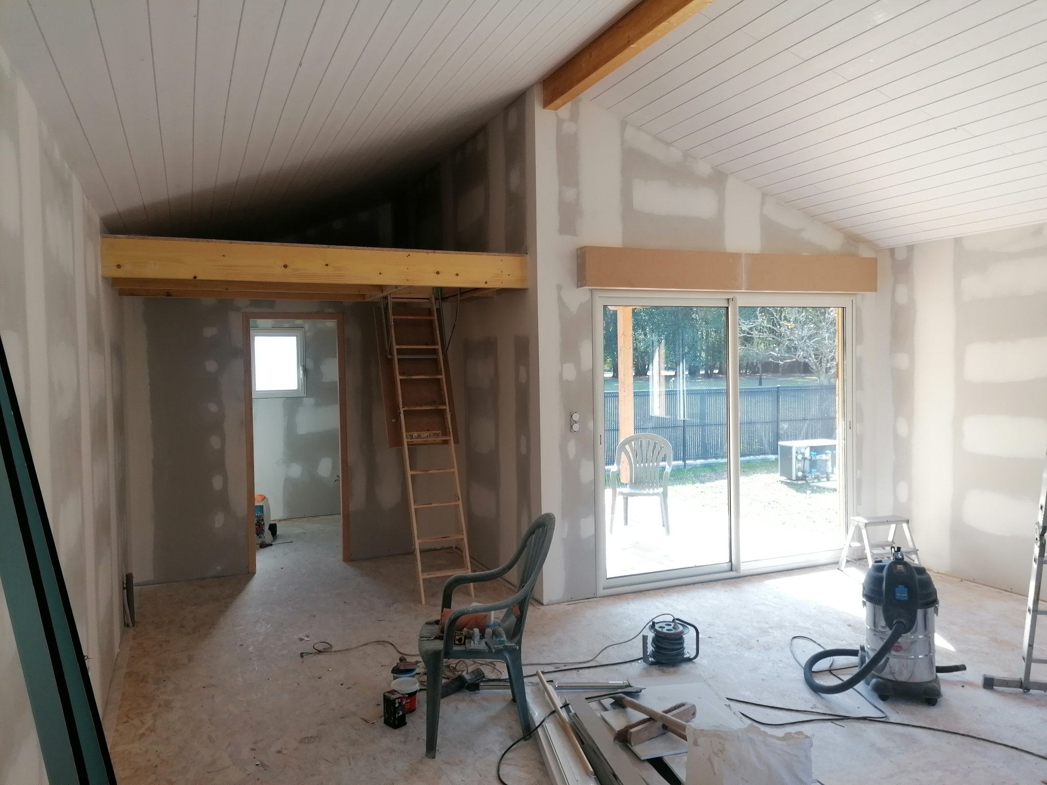 Placo avec joints en place