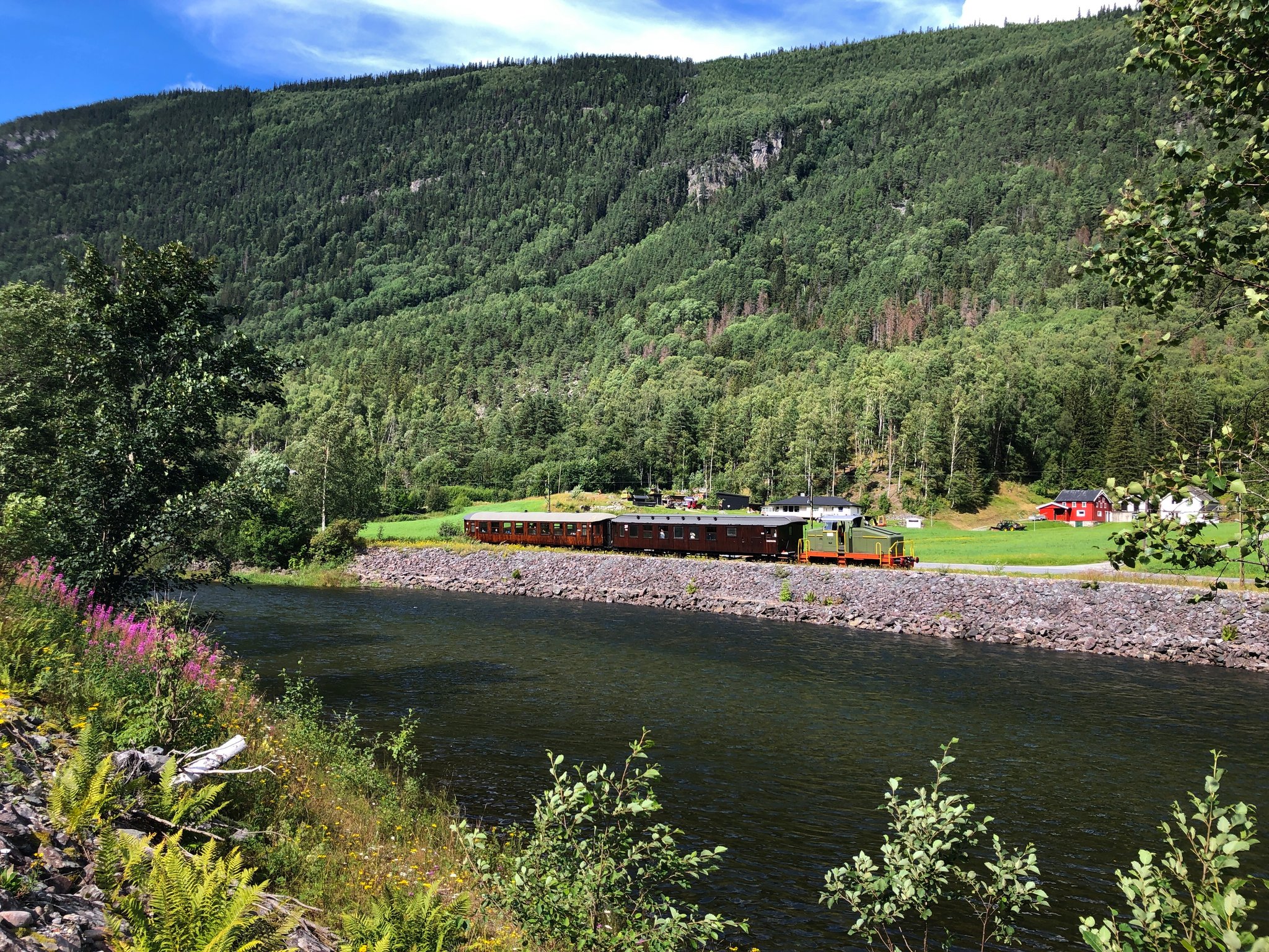 ihr habt eine kleine Chance den historischen Zug auf seinem Weg von Rjukan nach Mæl zu sehen