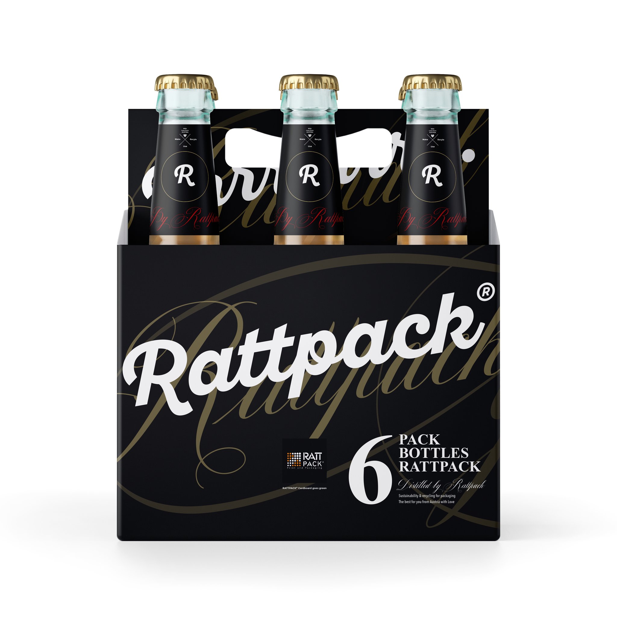 Rattpack® prints 6-pack packaging for beer, soft drinks, mixed drinks. www.rattpack.eu #FMCG for the food and beverage industry.