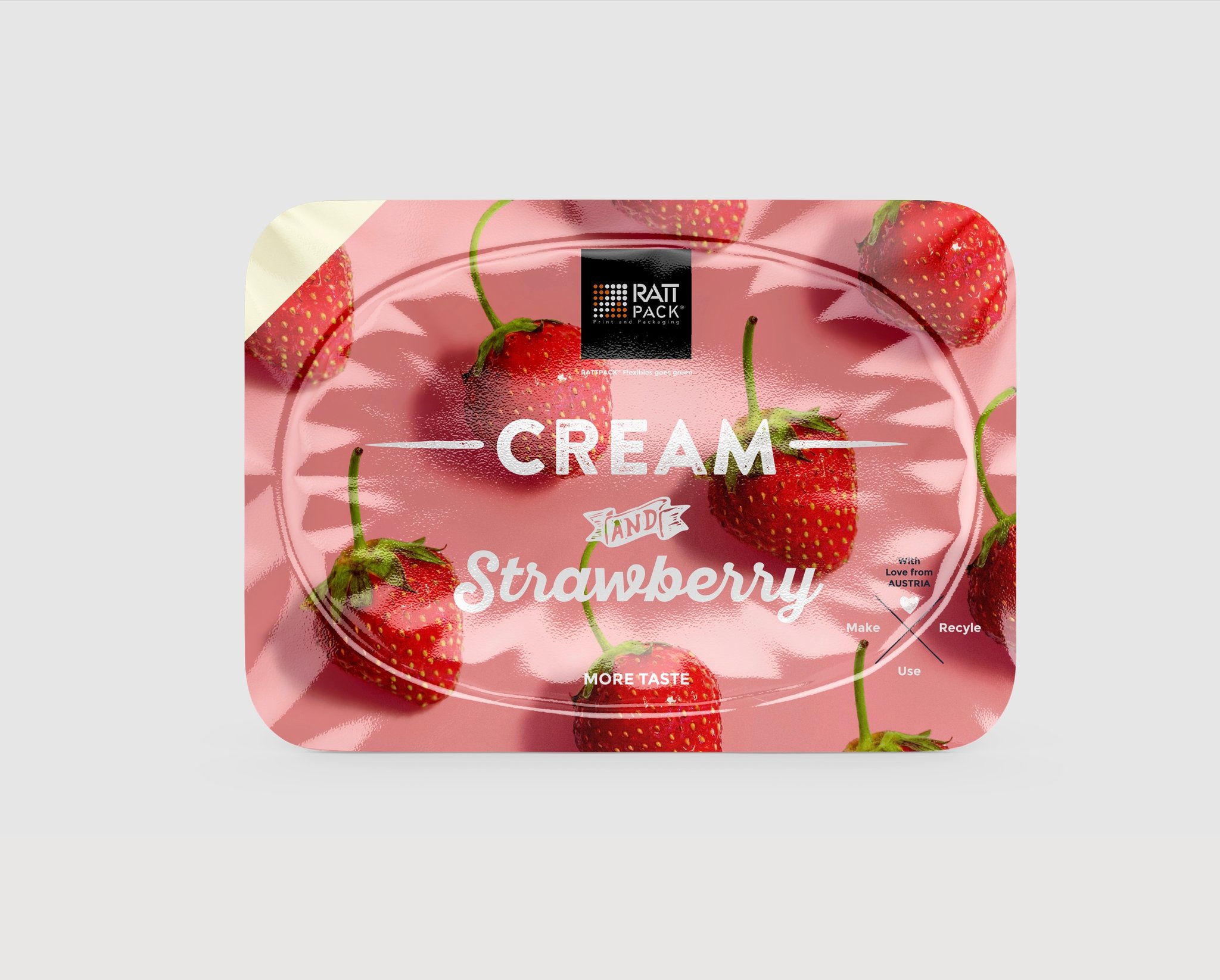 Lidding films from RATTPACK.eu AT / DE - optimally matched to your product & your packaging machines. From mono to multilayer: Barrier & composite films for the food industry, condensed milk portions and yoghurt.