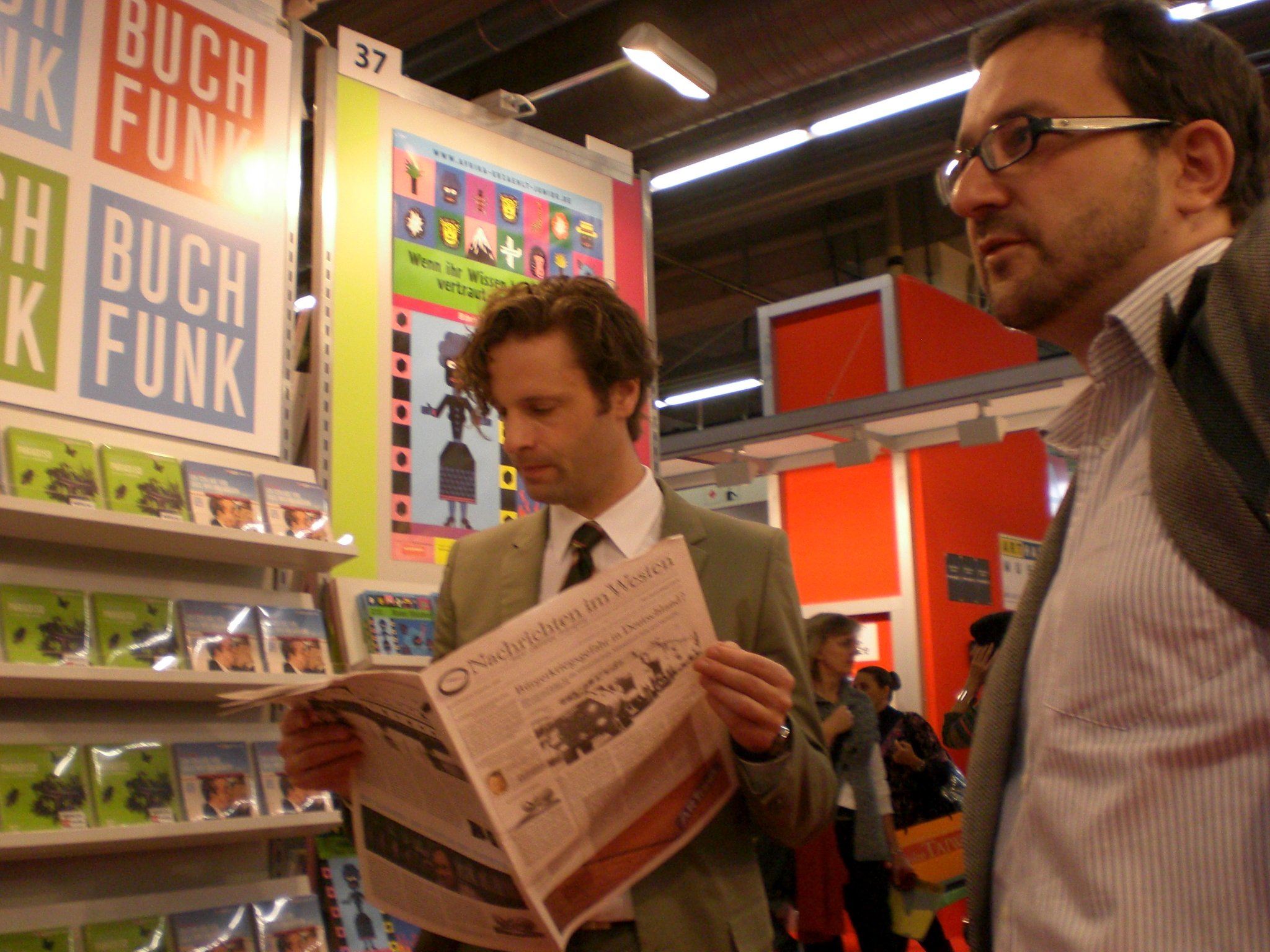 David Fischbach und Johannes Ackner auf der Frankfurter Buchmesse