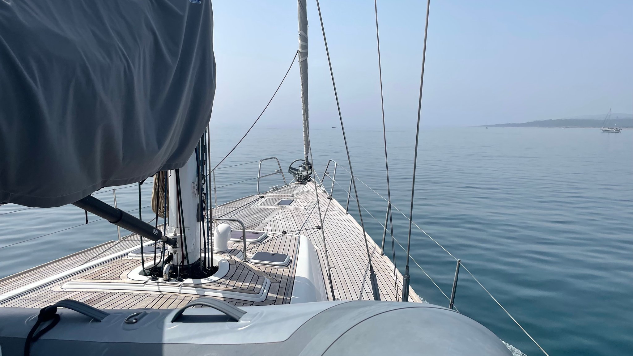 Leaving Sotogrande in a bit of fog