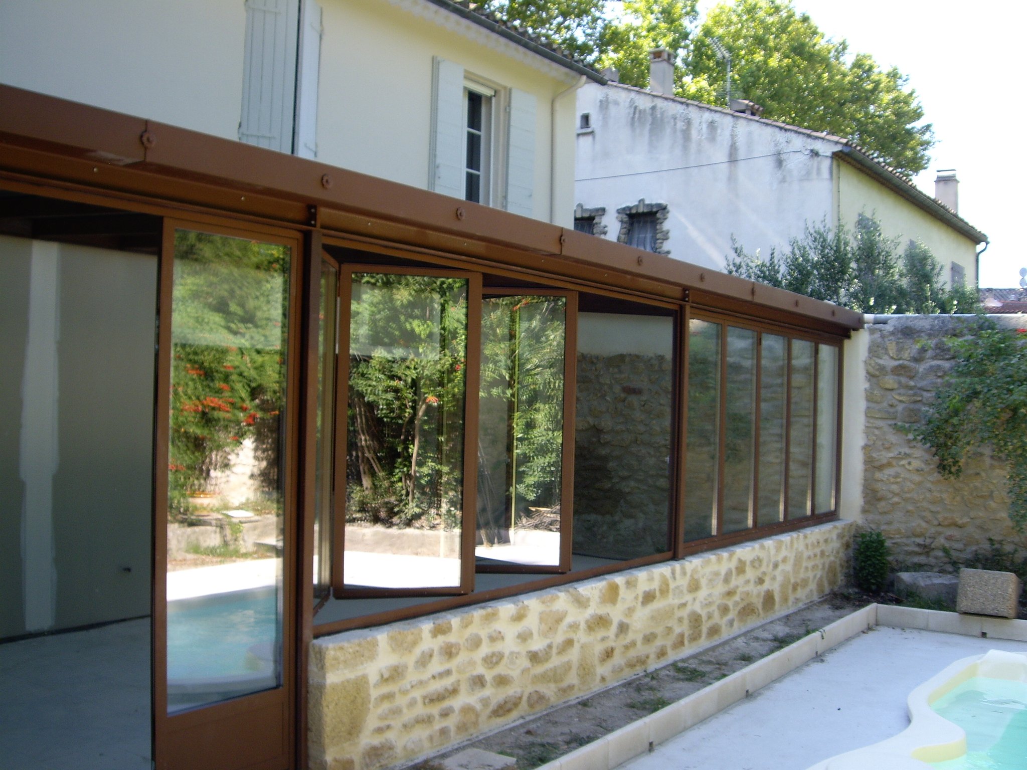 Verrière avec portes accordéons jansen. Salon de provence, (13)