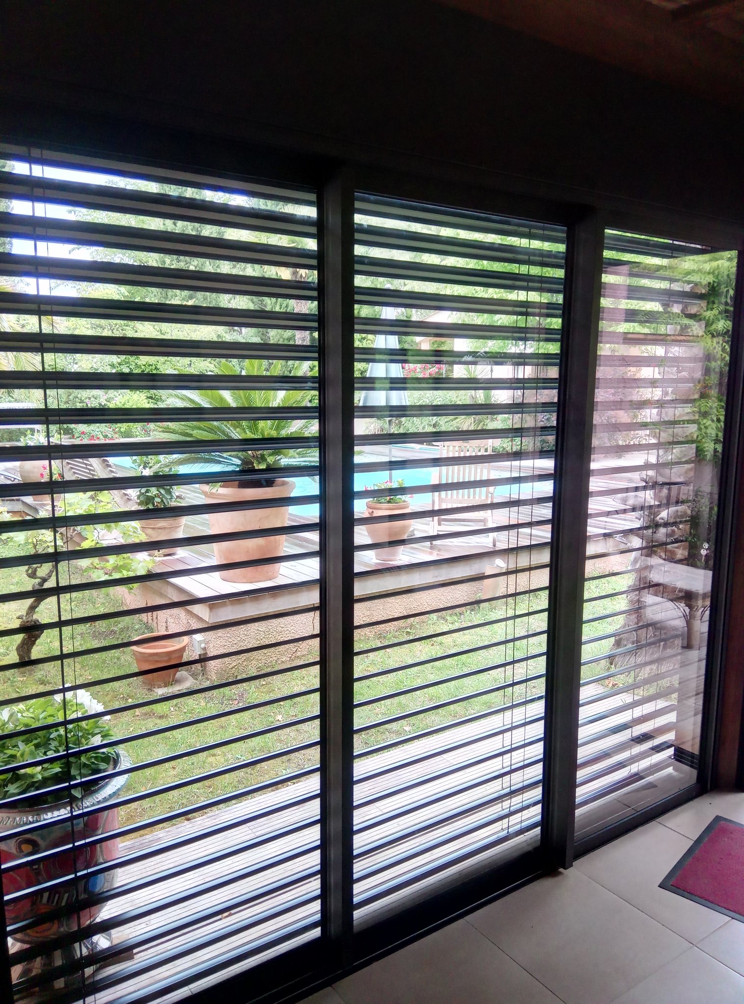 Brise soleil orientable et relavable intégralement, moteur somfy. Montpellier, Hérault (34) Métalud'Oc