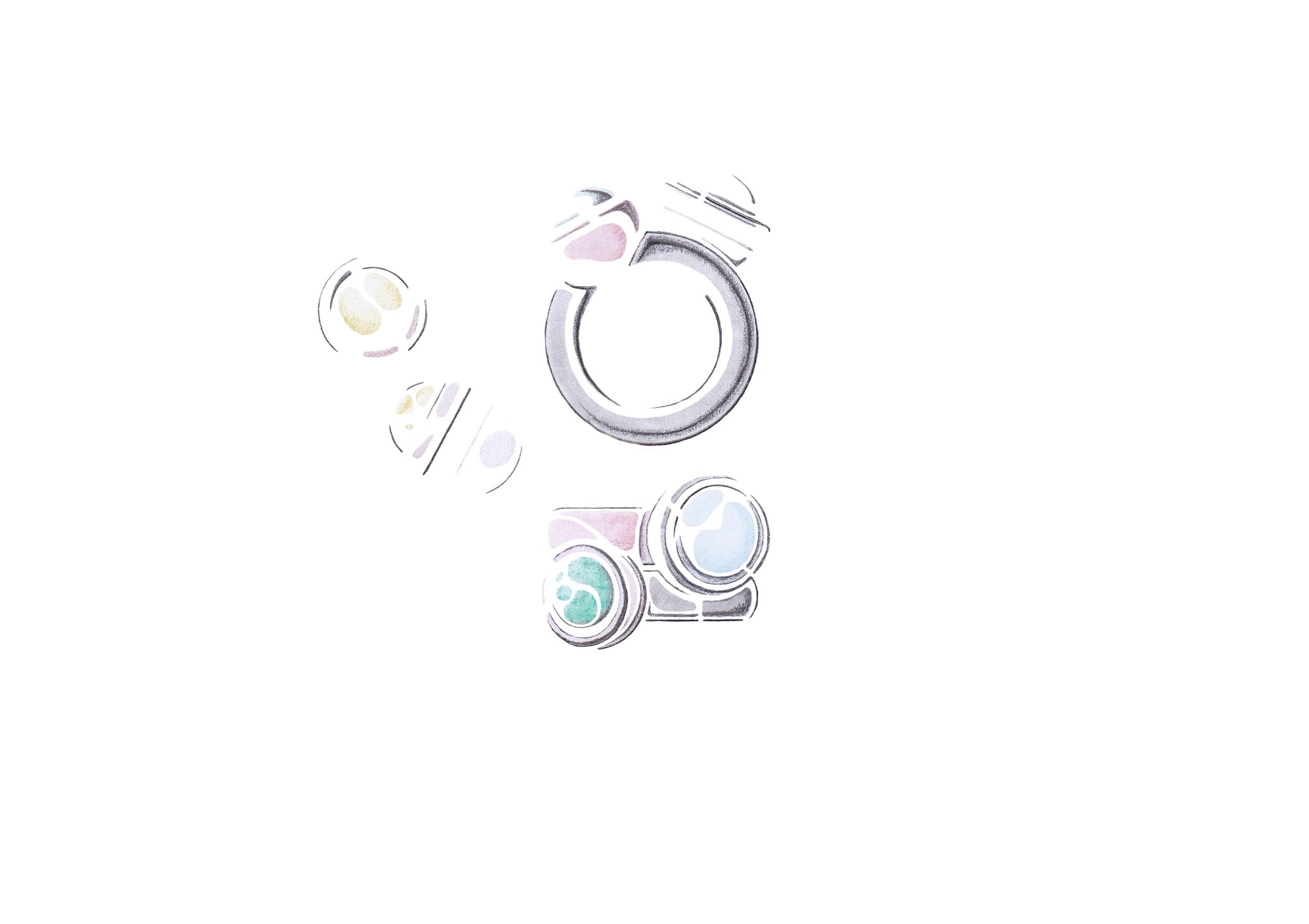 Verfolgen Sie wie unsere neue Schmucklinie Kugelkollektion entsteht  -  Skizze Nr. 9 / 14