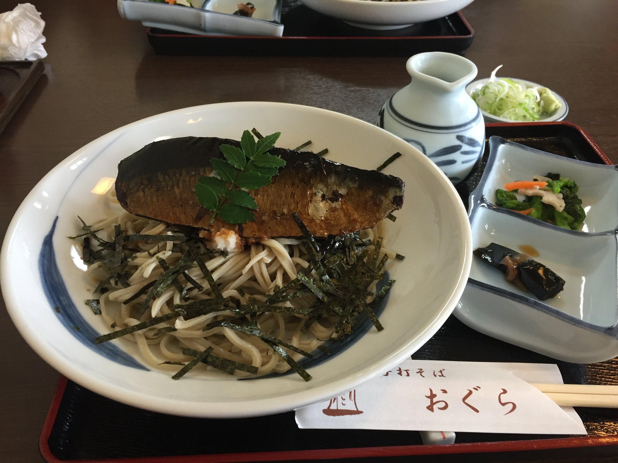 手打ちそば おぐら（冷しにしんそば1,000円）