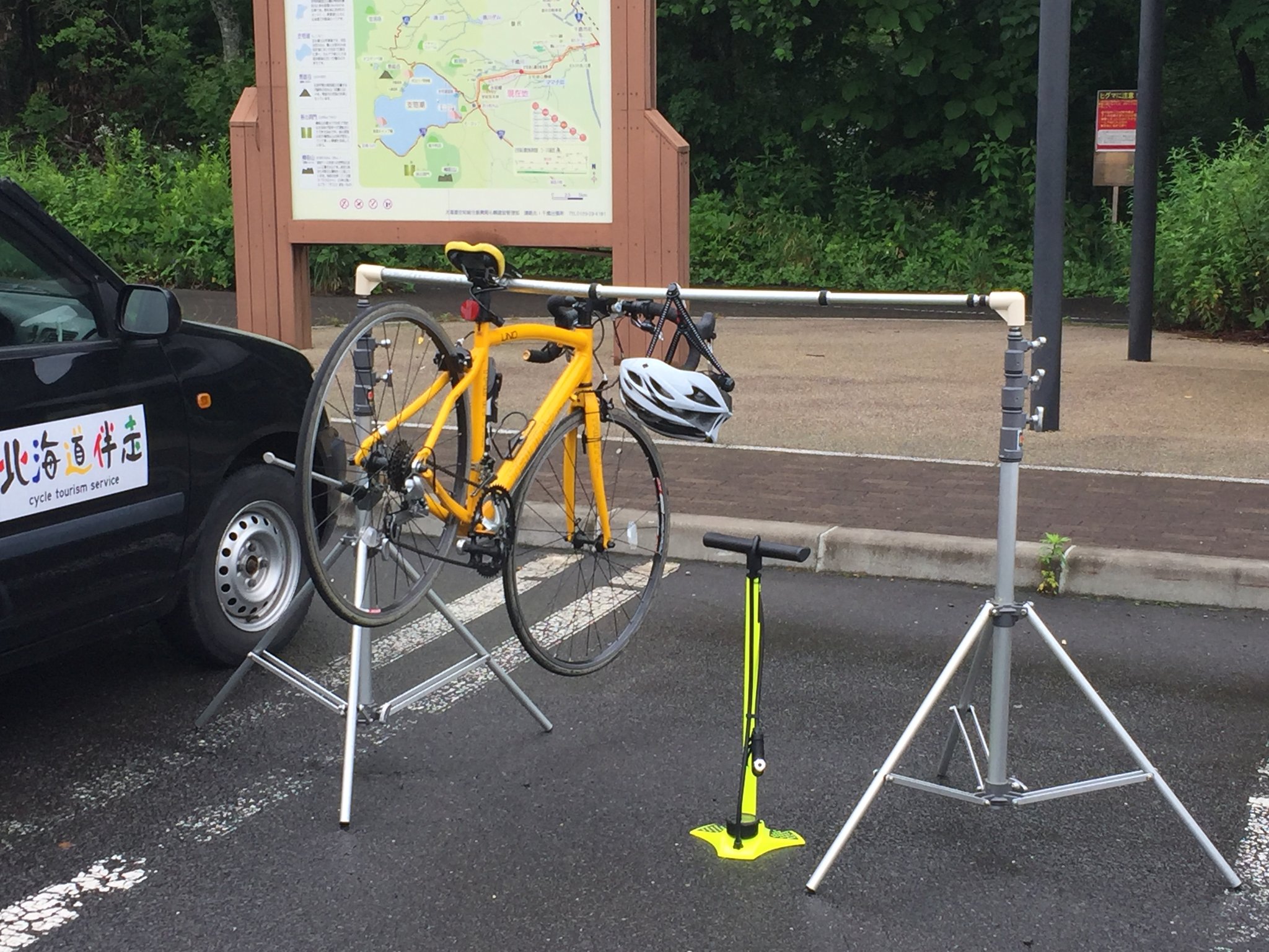 折疊式自行車架